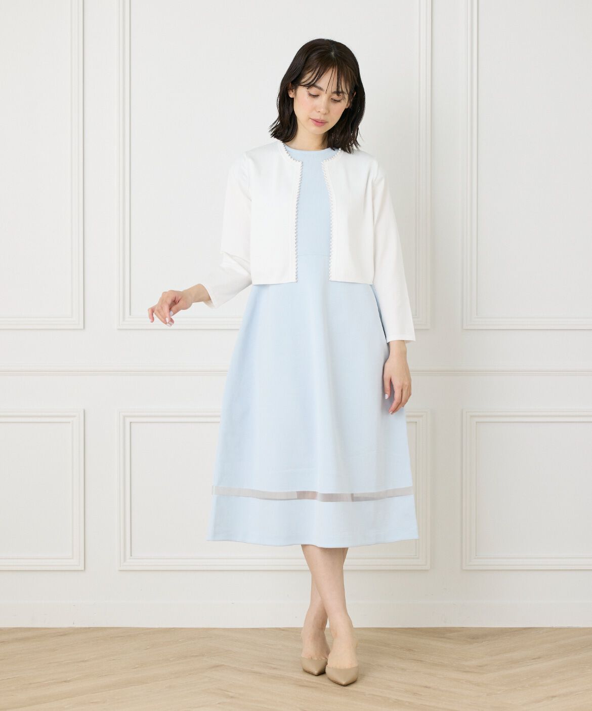 Maglie le cassetto「《M Maglie le cassetto》パールカーディガン」|ニット・セーター|