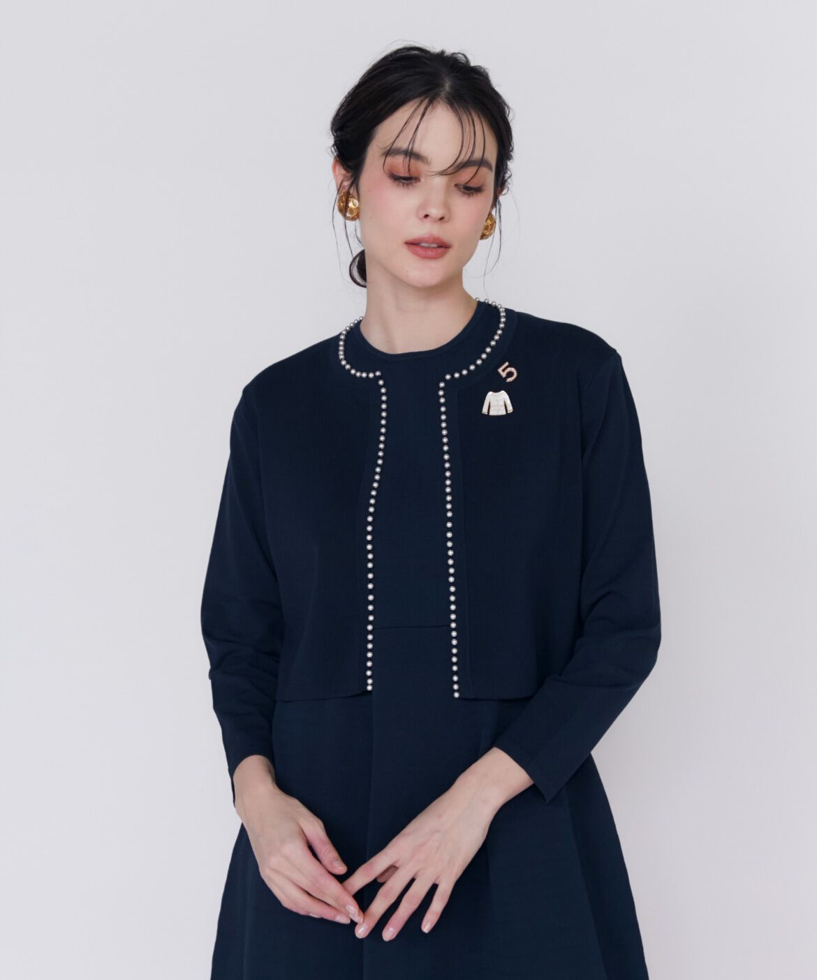 Maglie le cassetto「《M Maglie le cassetto》パールカーディガン」|ニット・セーター|