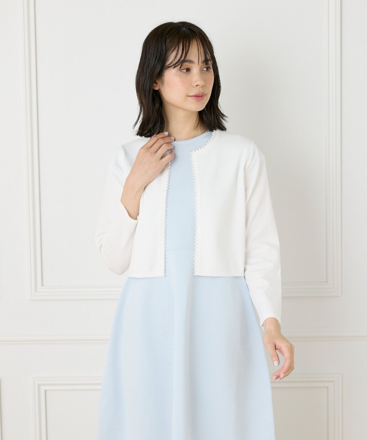 Maglie le cassetto「《M Maglie le cassetto》パールカーディガン」|ニット・セーター|