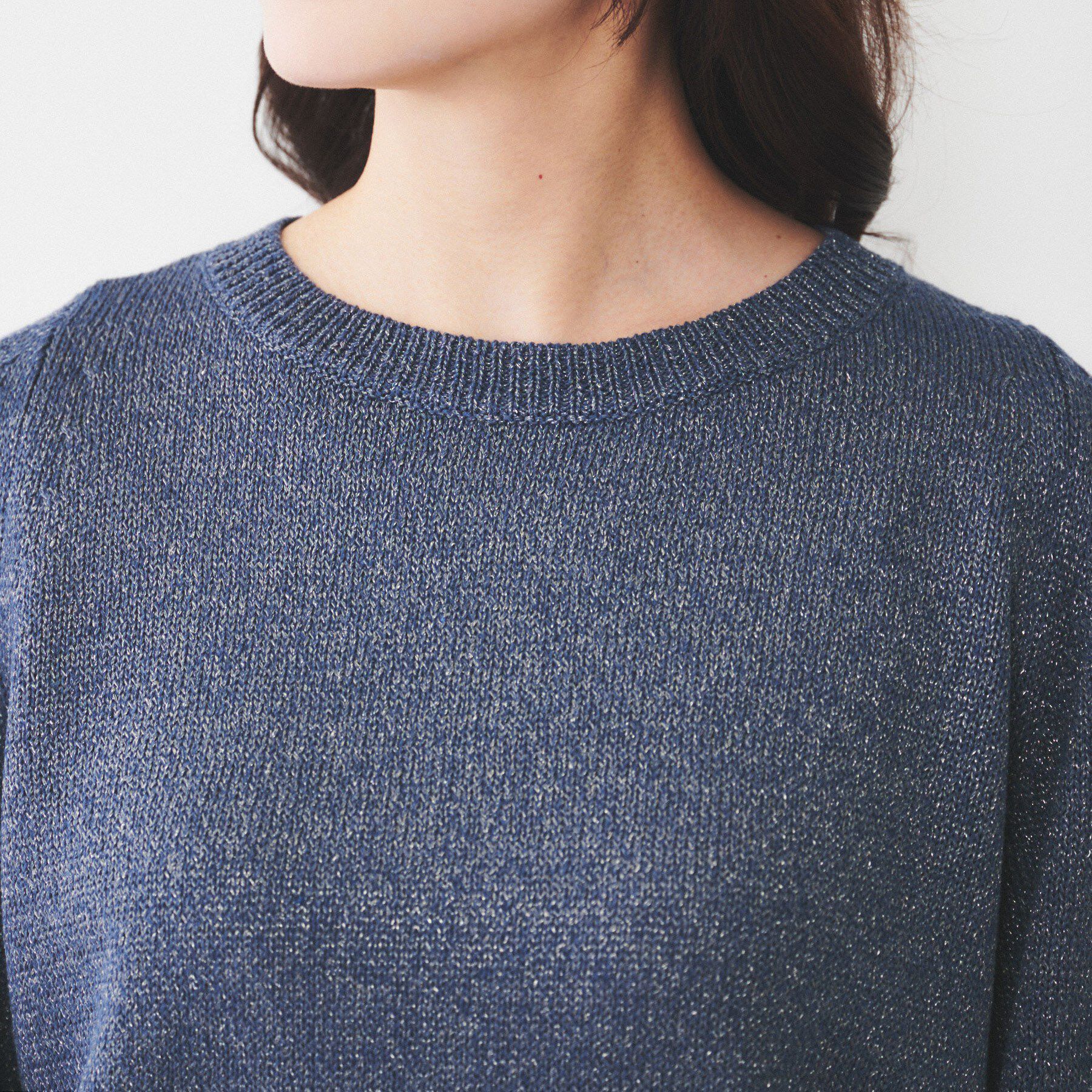 UNTITLED「【アンサンブル可能/ラメ調】シャイニーセミラグランプルオーバーニット」|ニット・セーター|