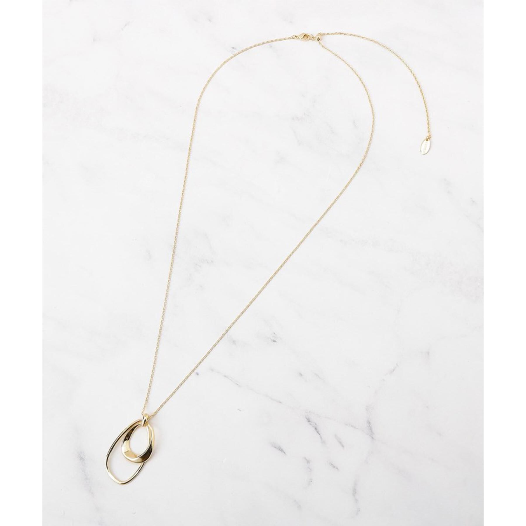 UNTITLED「【ステンレスチェーン】ライトダブルリング ネックレス」|ネックレス|