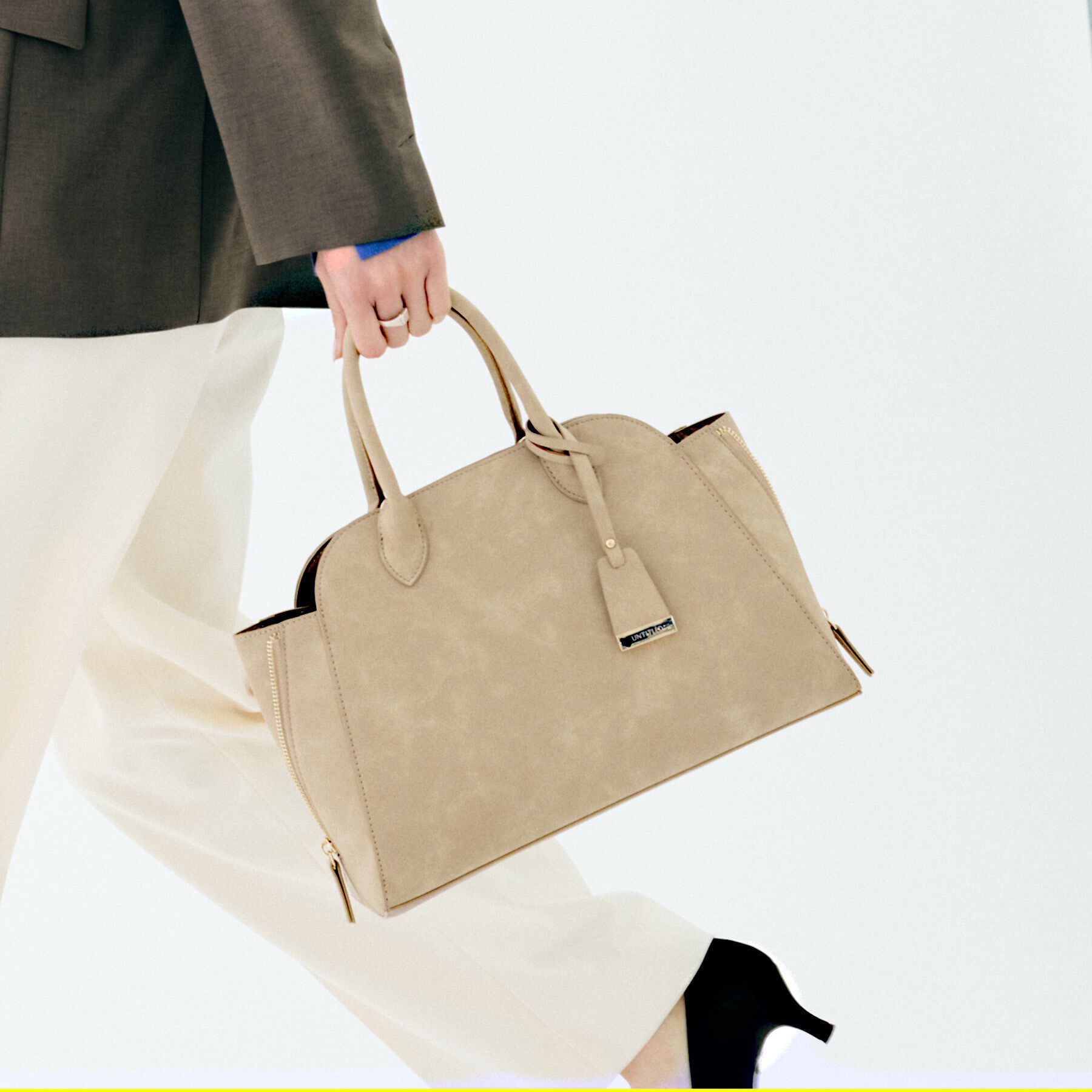 UNTITLED「スエード調ZIPトート」|トートバッグ|