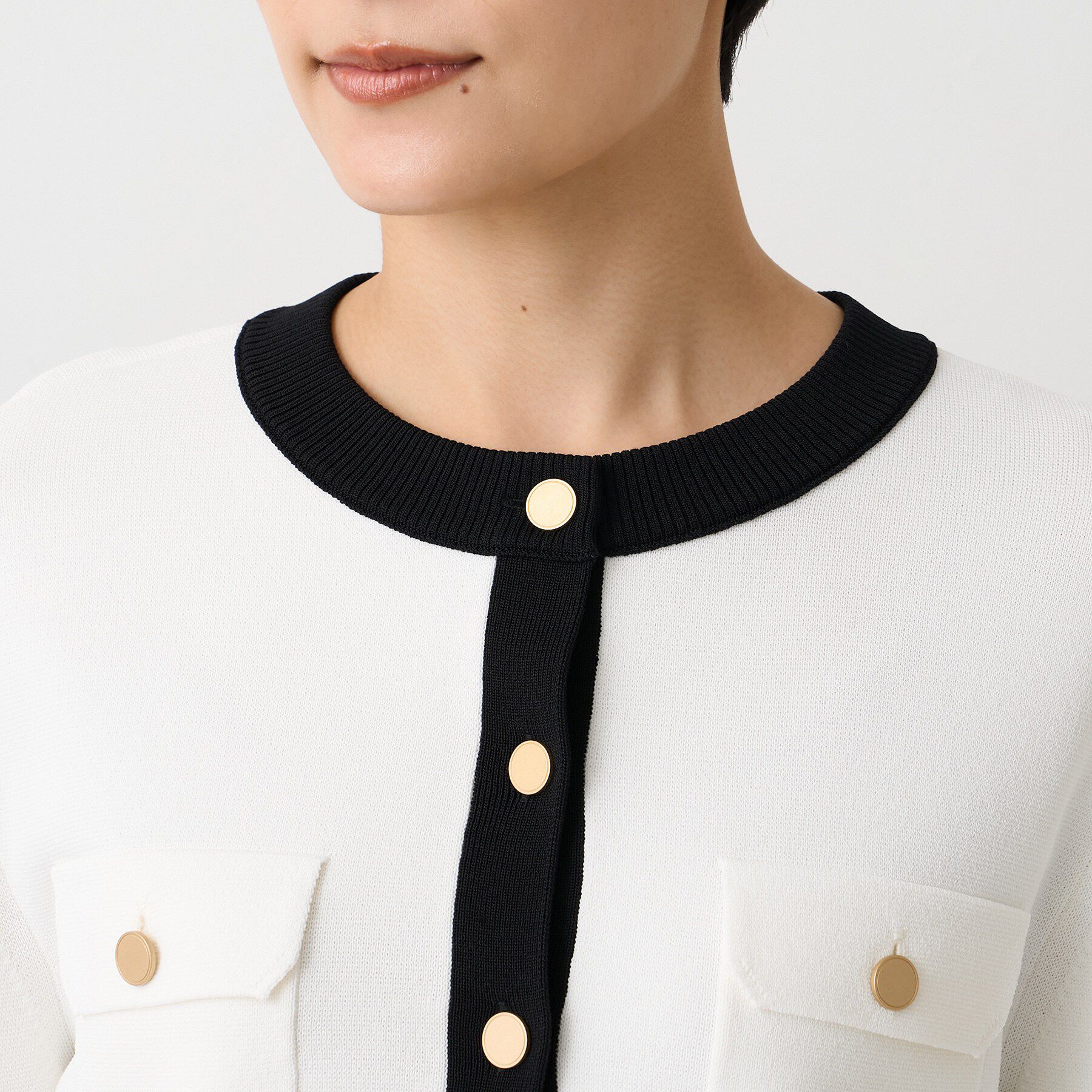 UNTITLED「【洗える/ジャケット風】ミラノリブカーディガン」|カーディガン|