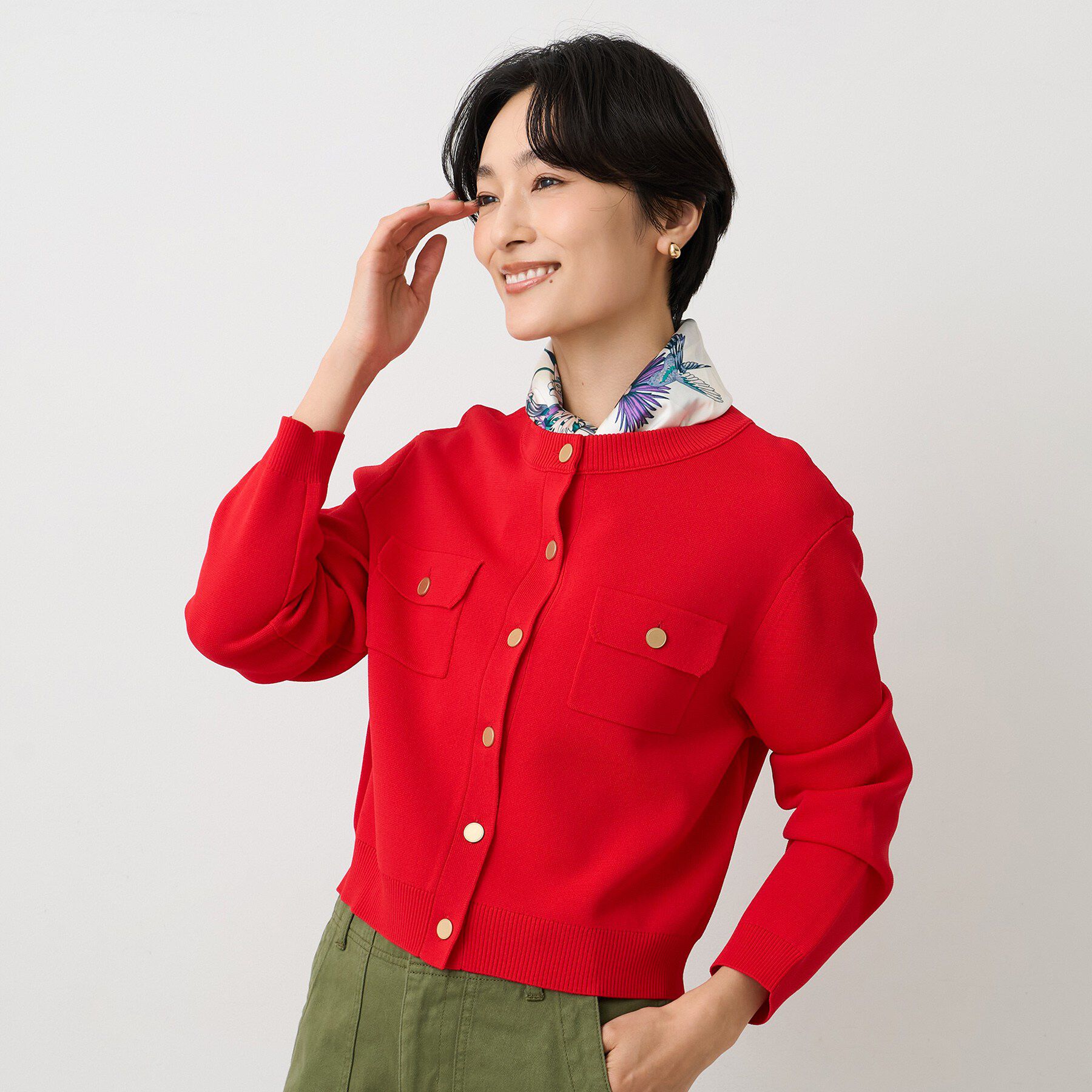 UNTITLED「【洗える/ジャケット風】ミラノリブカーディガン」|カーディガン|