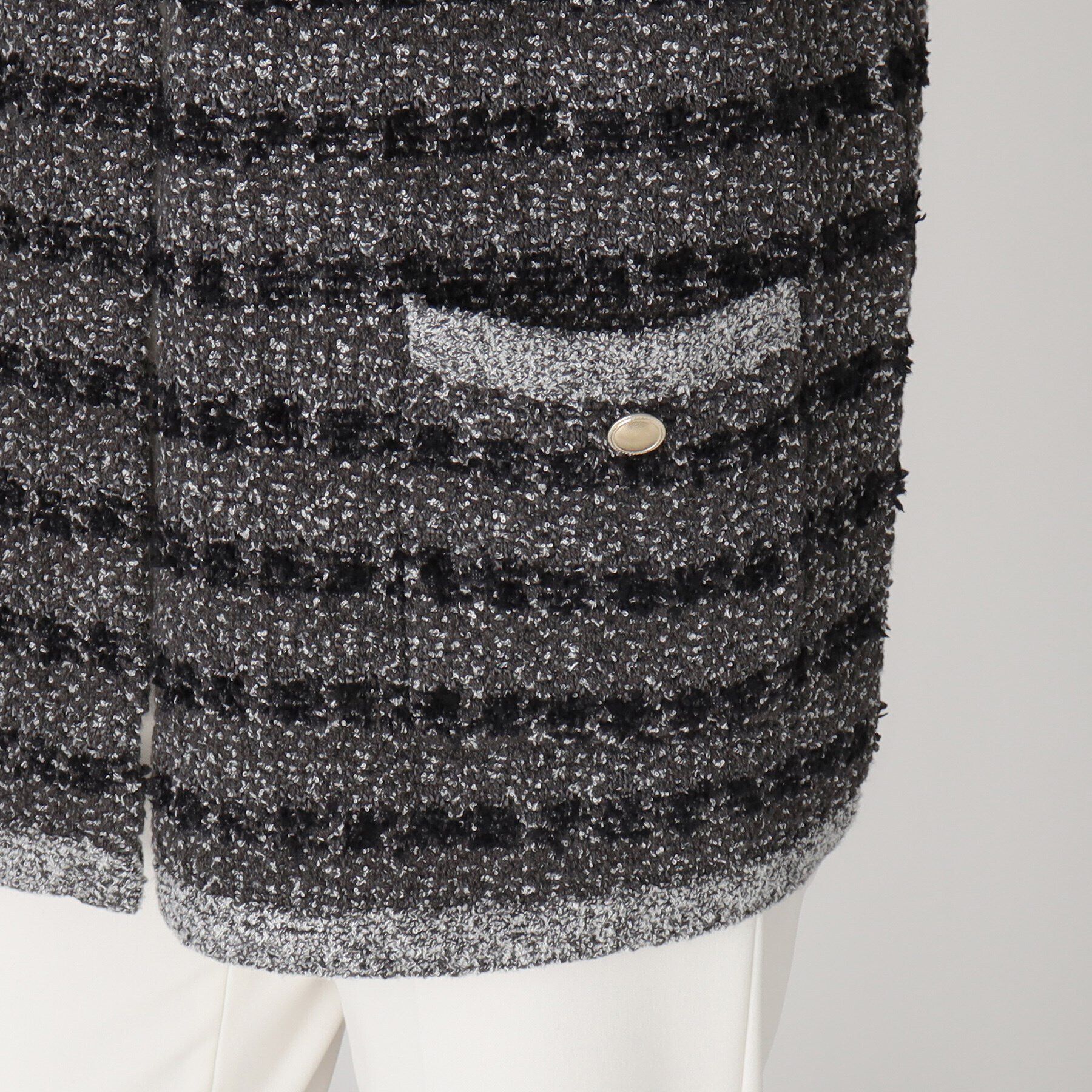 COUP DE CHANCE「【洗える】ツイード柄ニットジレ」|ベスト・ジレ|