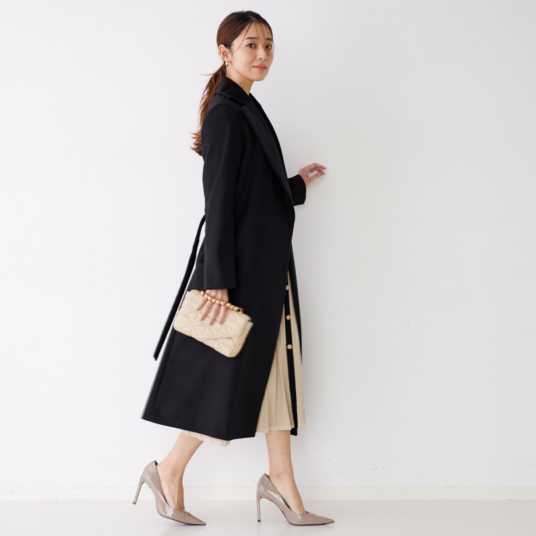 COUP DE CHANCE「【カシミヤ100％／日本製】ロングガウンコート」|チェスターコート|