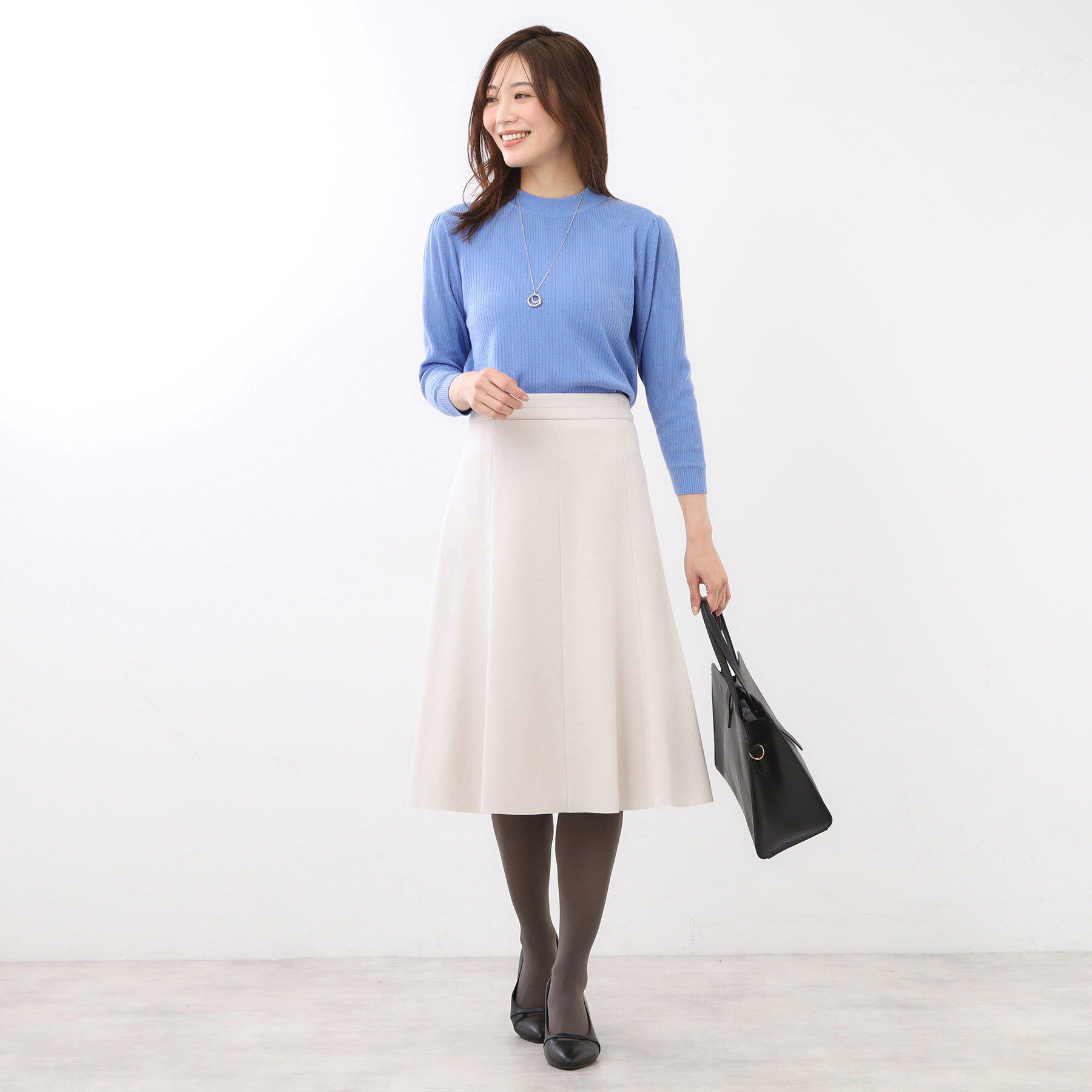 Reflect「【選べる5色／アンサンブル可】プチハイネックリブニット」|ニット・セーター|