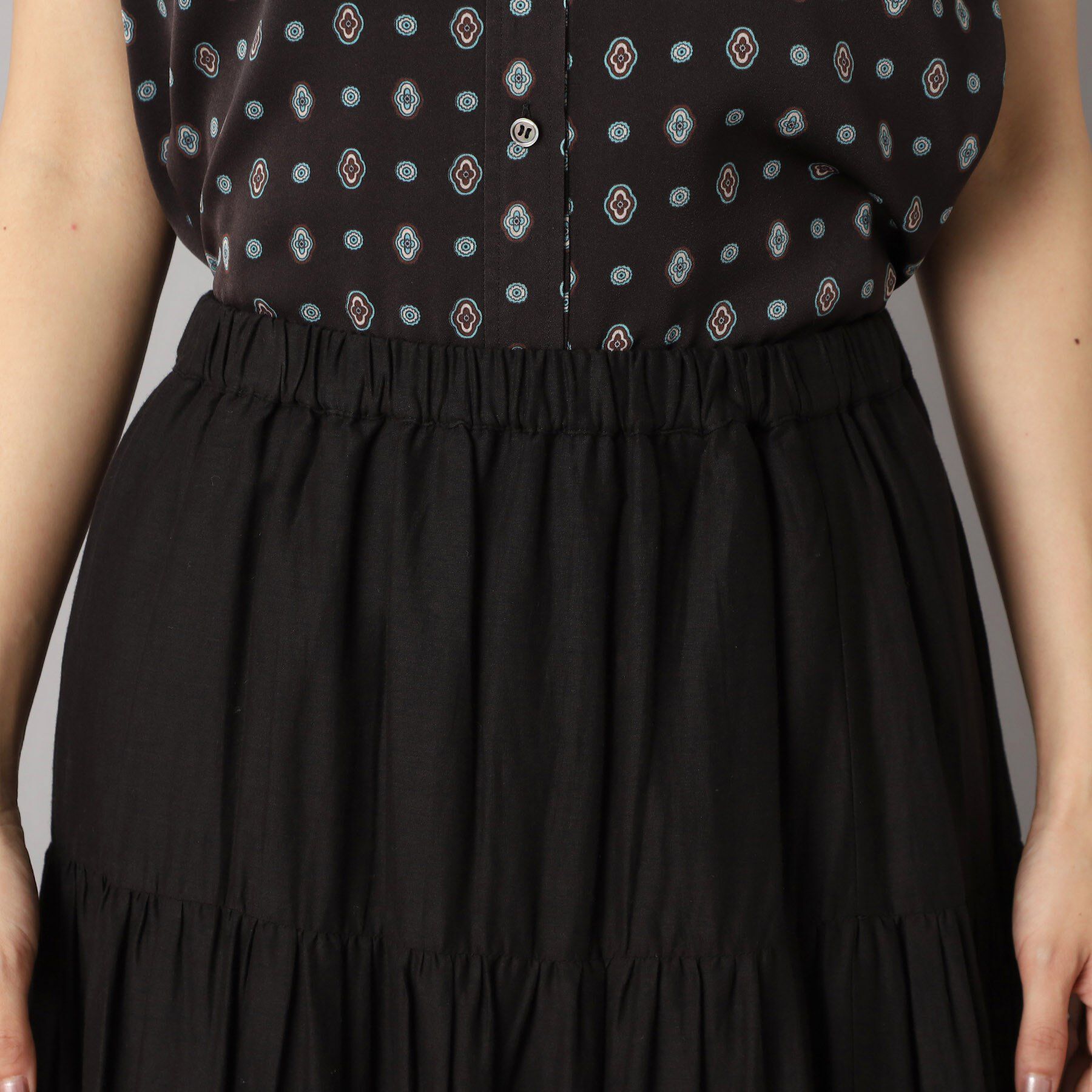 DRESSTERIOR「【大人百花春号掲載 モデル美香さん着用】洗える/コットンボイルティアードスカート」|スカート|