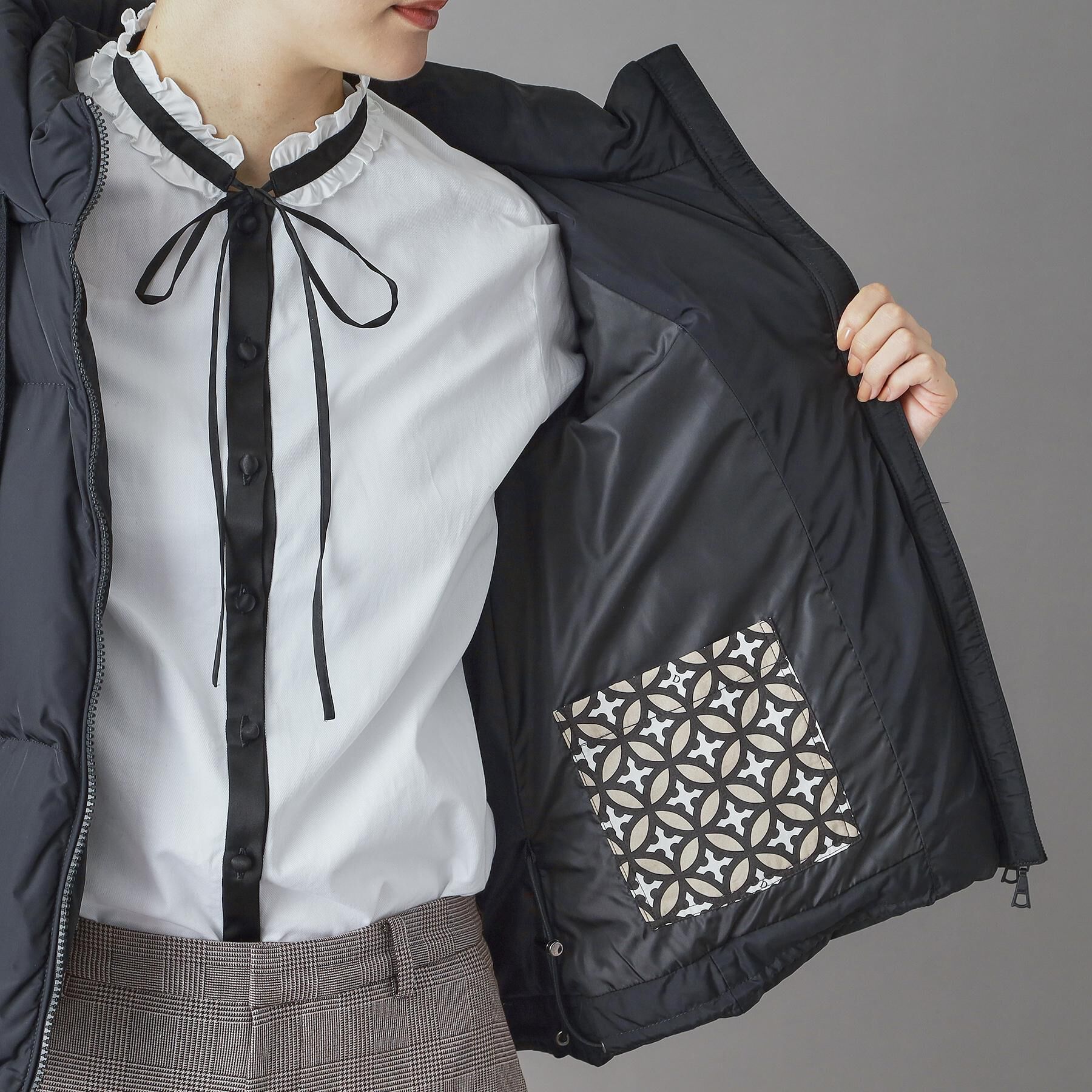 DRESSTERIOR「【CLASSY.12月号掲載】フーデッドショートダウン」|ダウン|