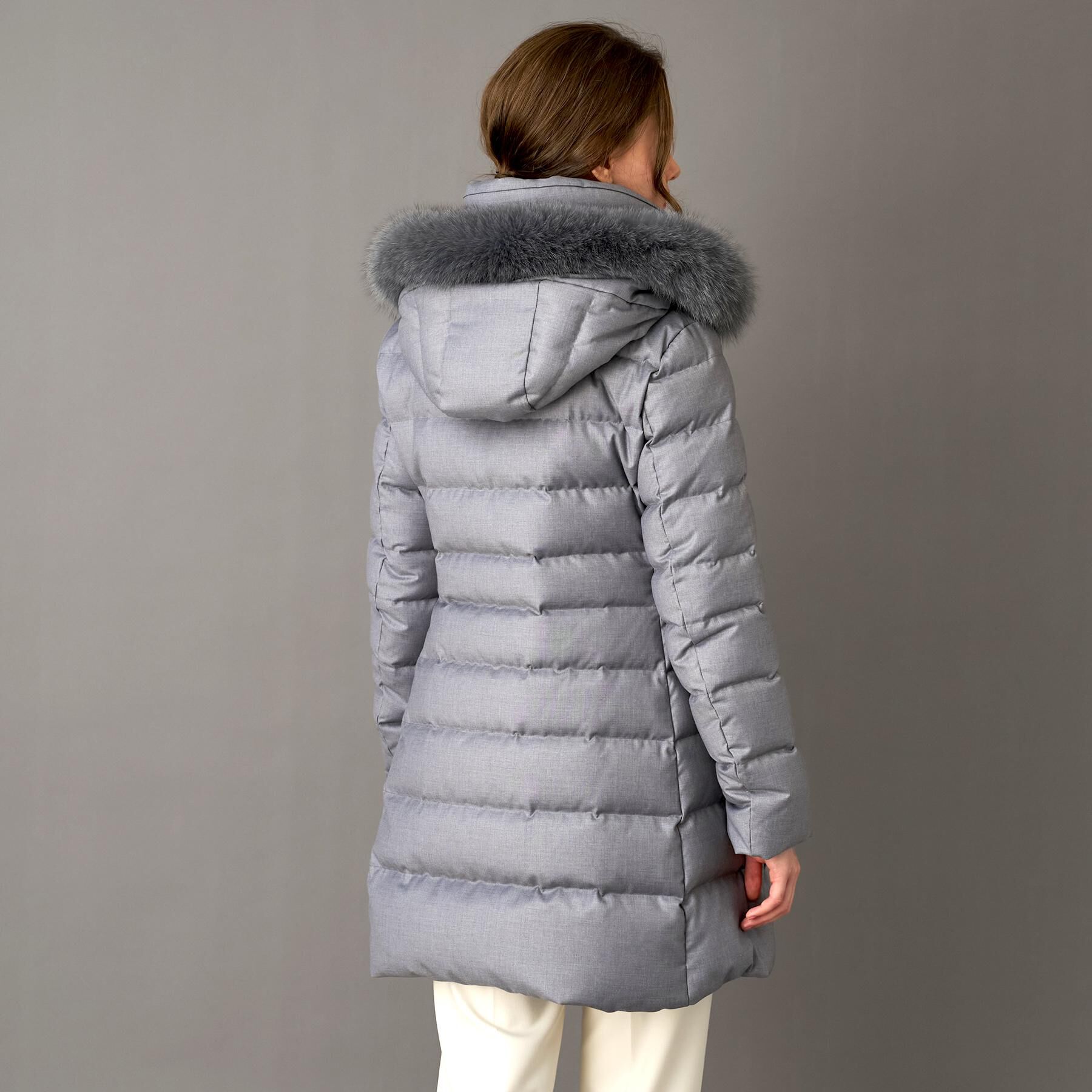 DRESSTERIOR「【CLASSY.12月号掲載/フード＆ファー取り外し可】ブルーFOXファー ホワイトグースダウン」|ダウン|