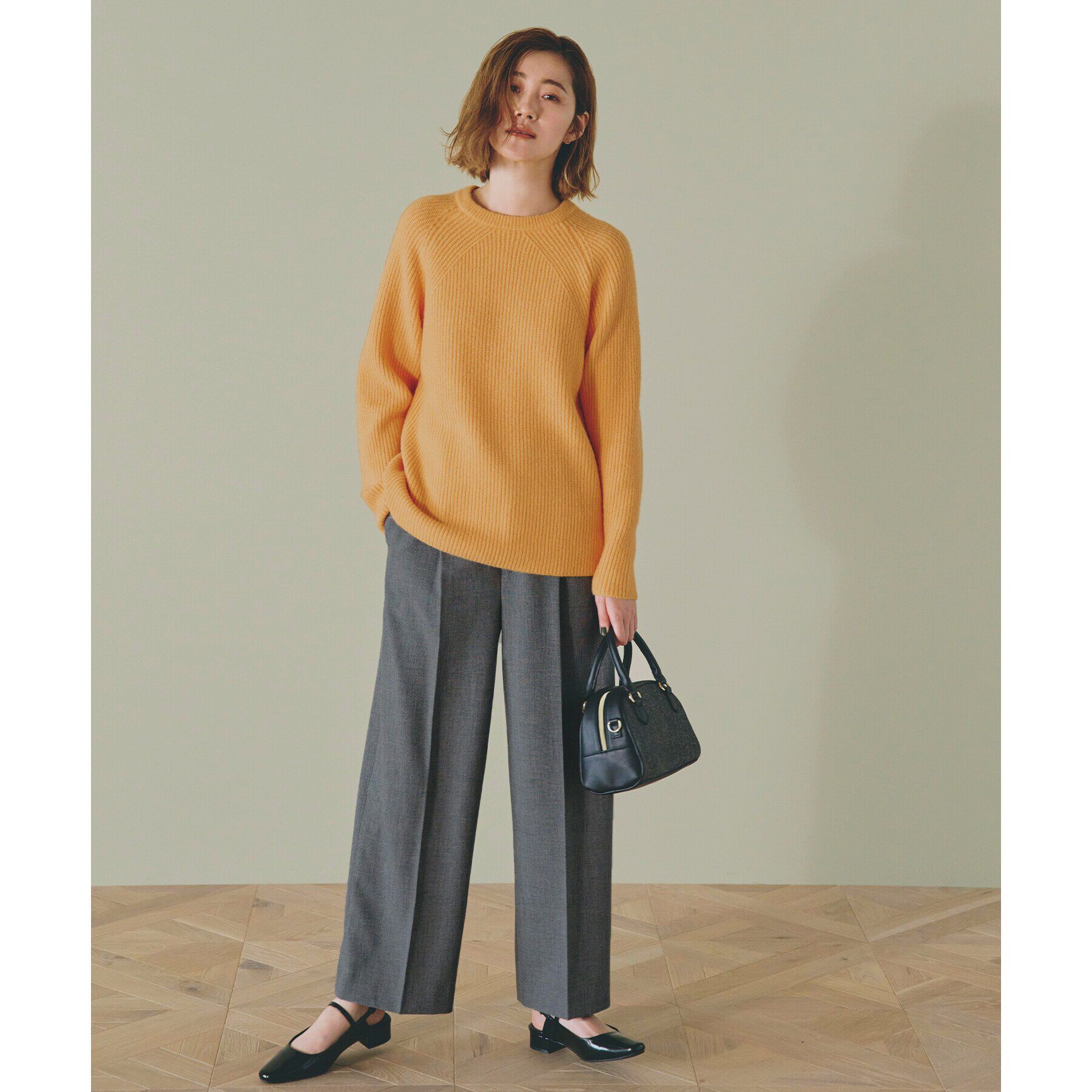 grove「シャークスキン裏起毛スラックスパンツ」|その他|