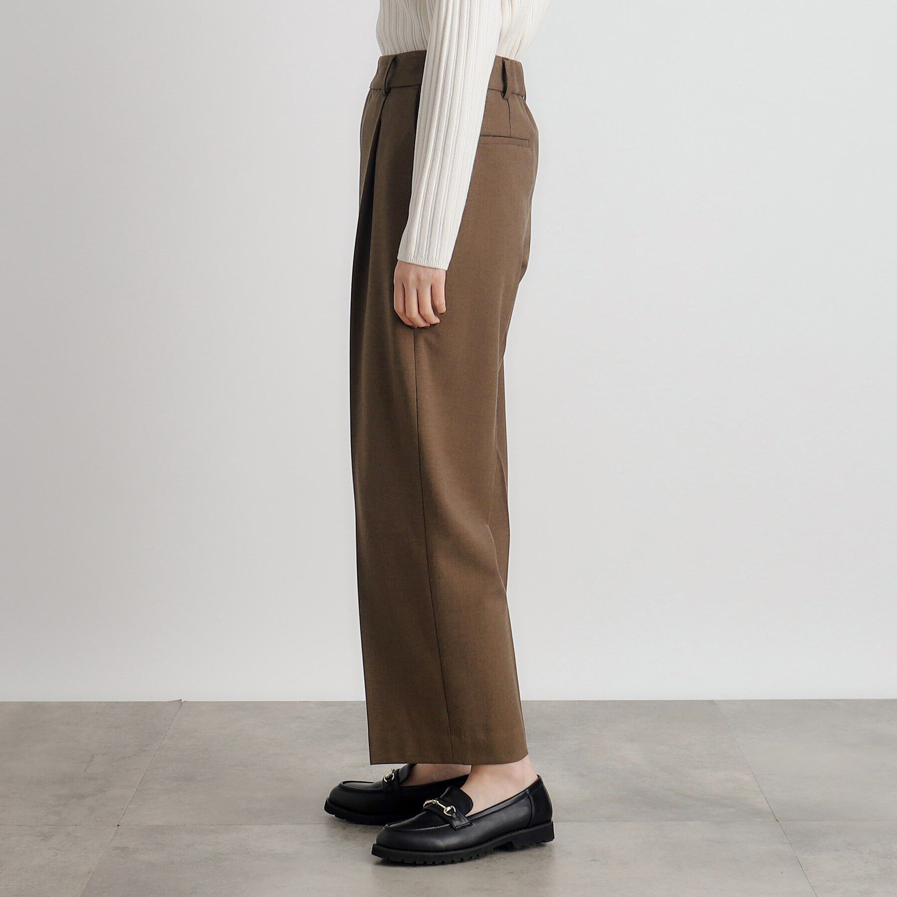 grove「シャークスキン裏起毛スラックスパンツ」|その他|