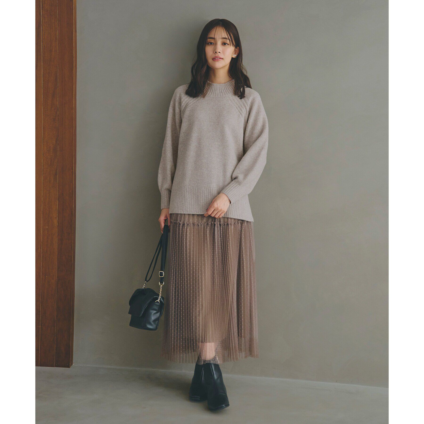 grove「【洗える】ミルドライクウール混天竺プルオーバー」|ニット・セーター|