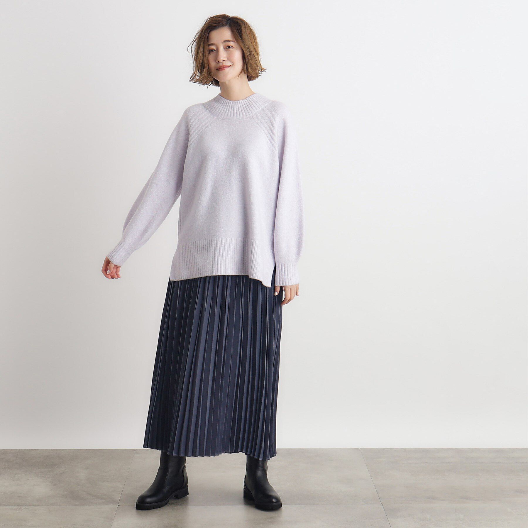 grove「【洗える】ミルドライクウール混天竺プルオーバー」|ニット・セーター|