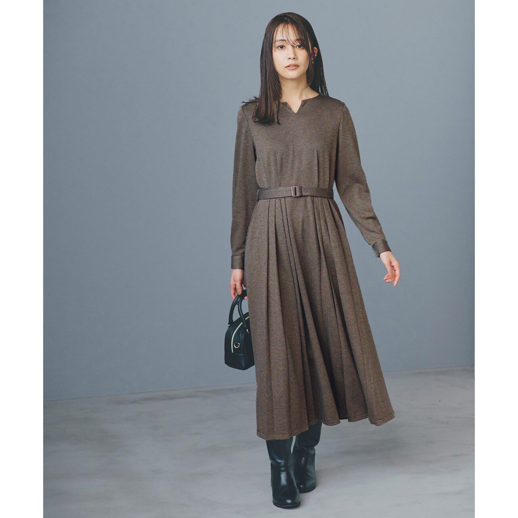 grove「カットジャカードワンピース」|ワンピース|ベージュ(252)