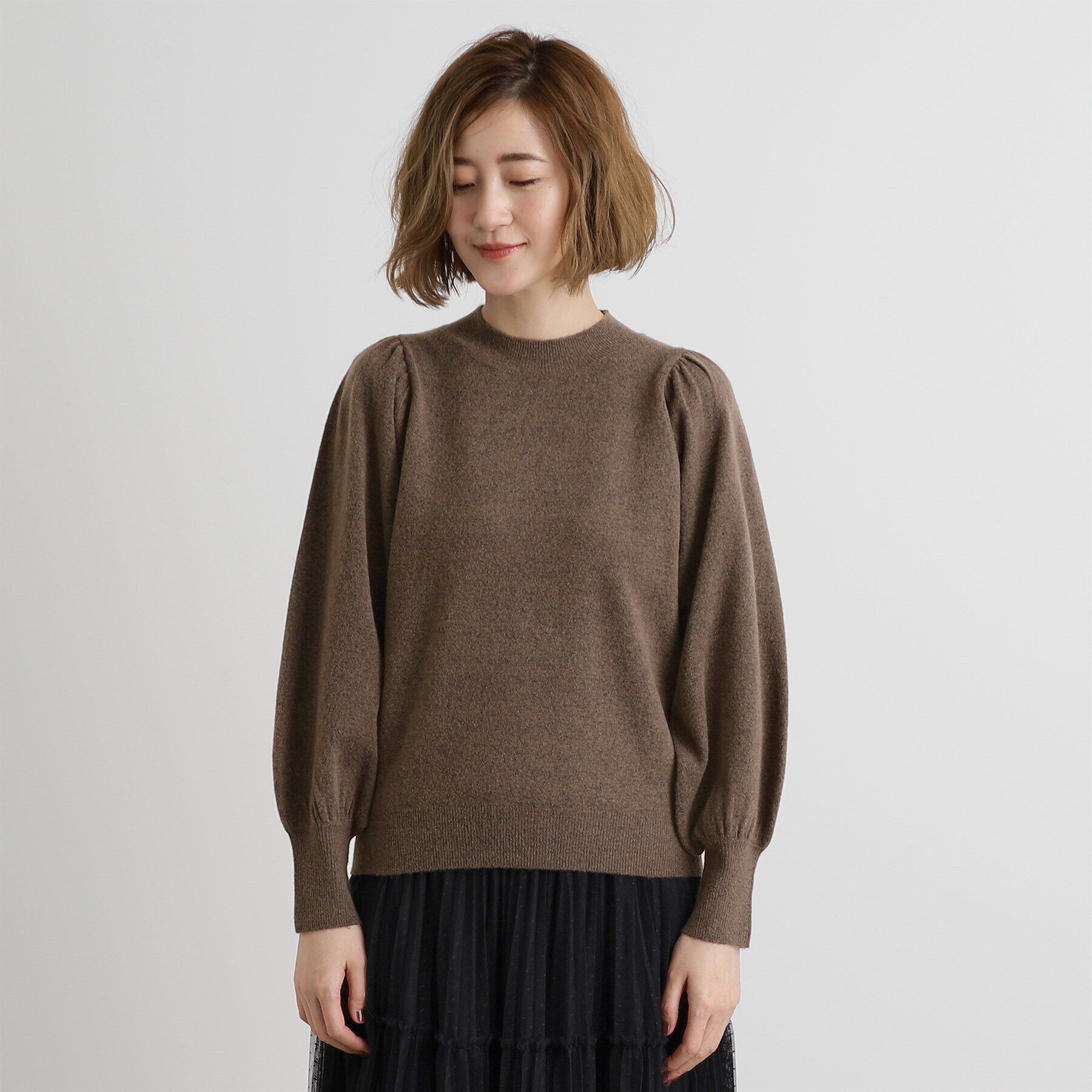 grove「ウールブレンドボリュームスリーブニット」|ニット・セーター|