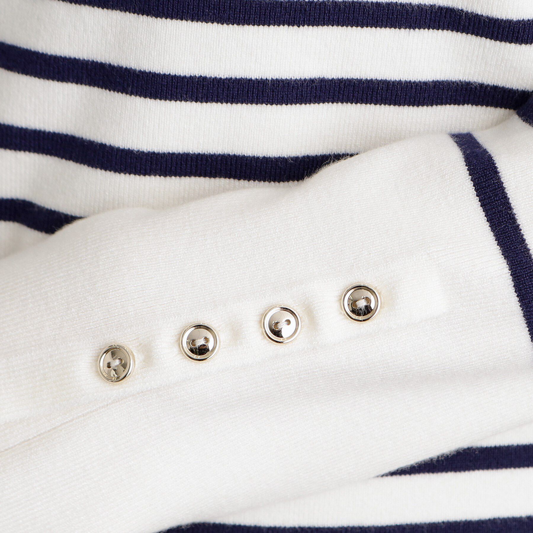 grove「総針袖口金ボタンニットロンT」|ニット・セーター|