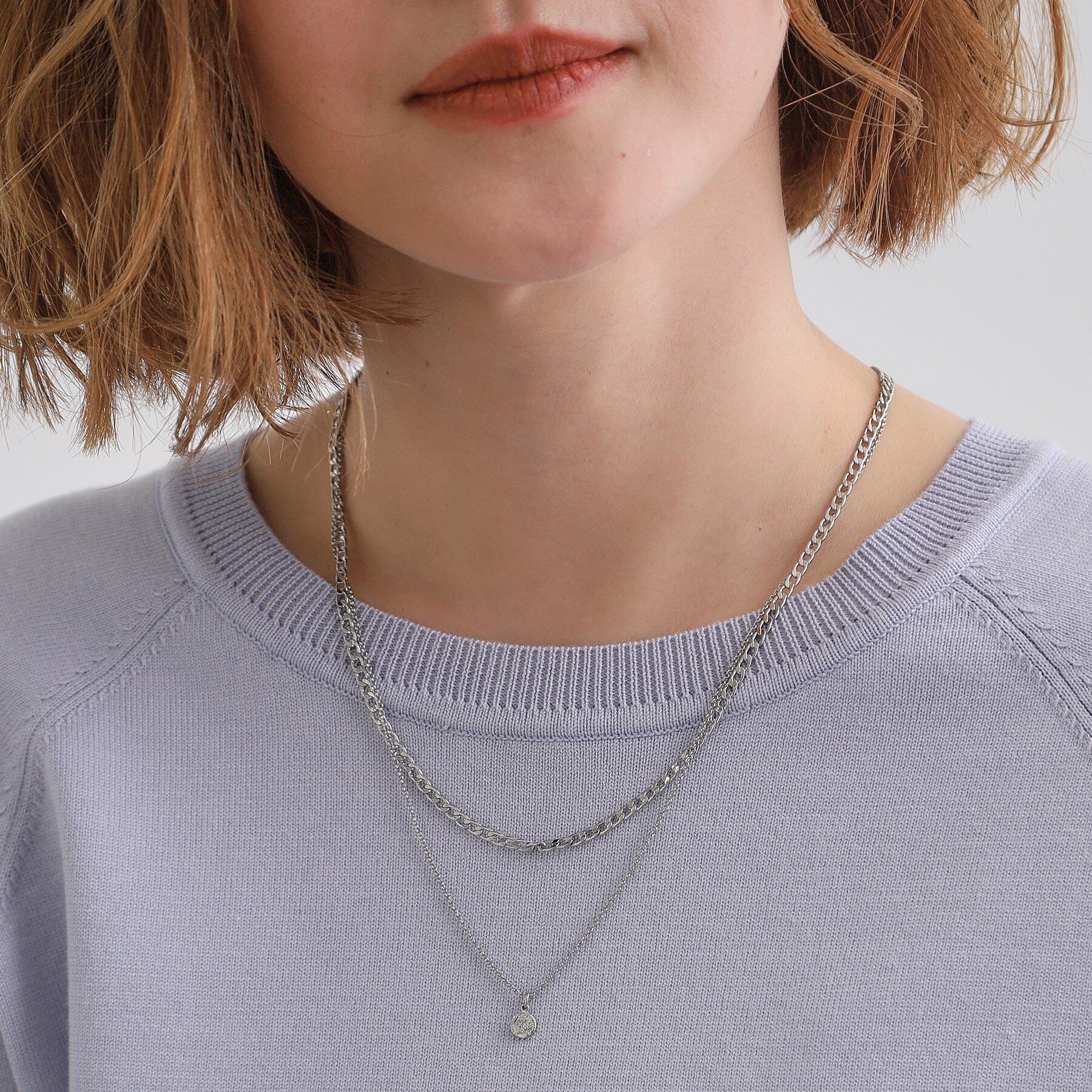 grove「ミニコイン2連チェーンネックレス」|ネックレス|