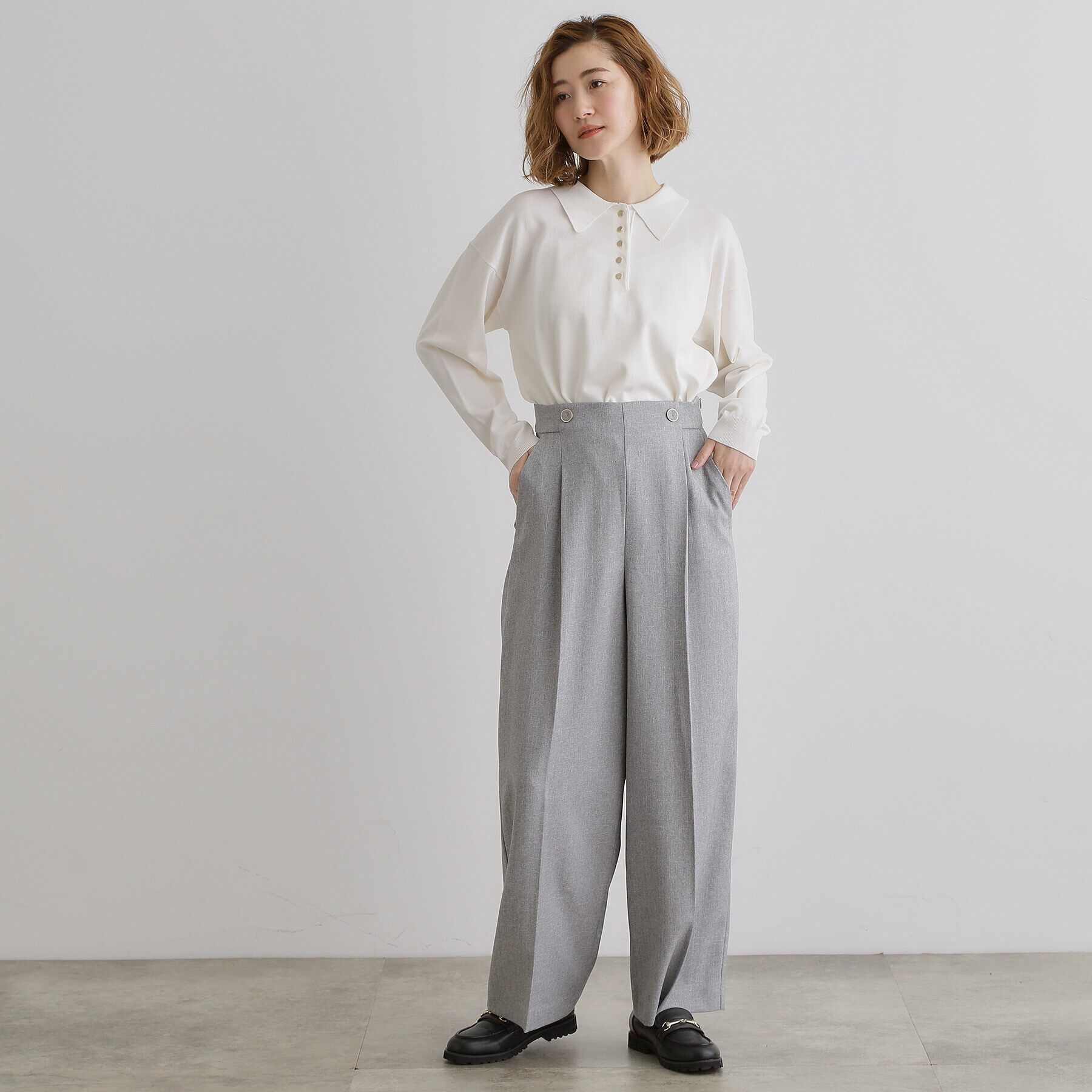 grove「2WAYショルダーストラップワイドパンツ」|その他|