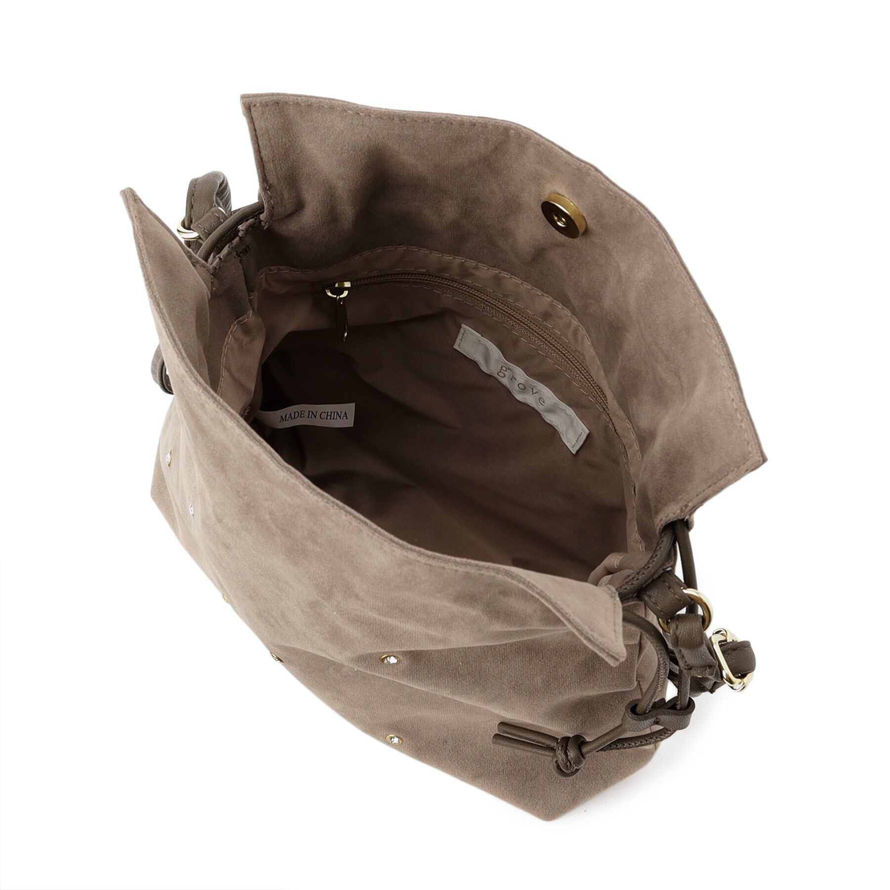 grove「スタッズスエード調巾着ショルダー」|ショルダー・メッセンジャー|