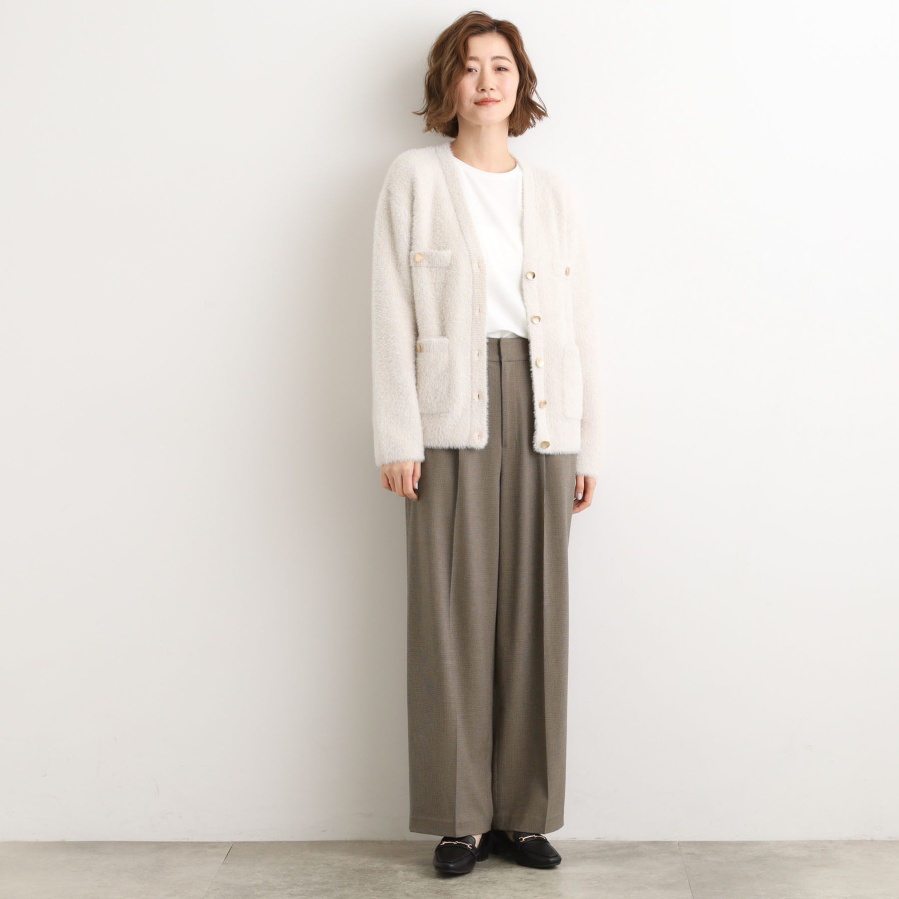 grove「軽やかフェザーで魅せる、クラシカルな主役カーディガン」|カーディガン|