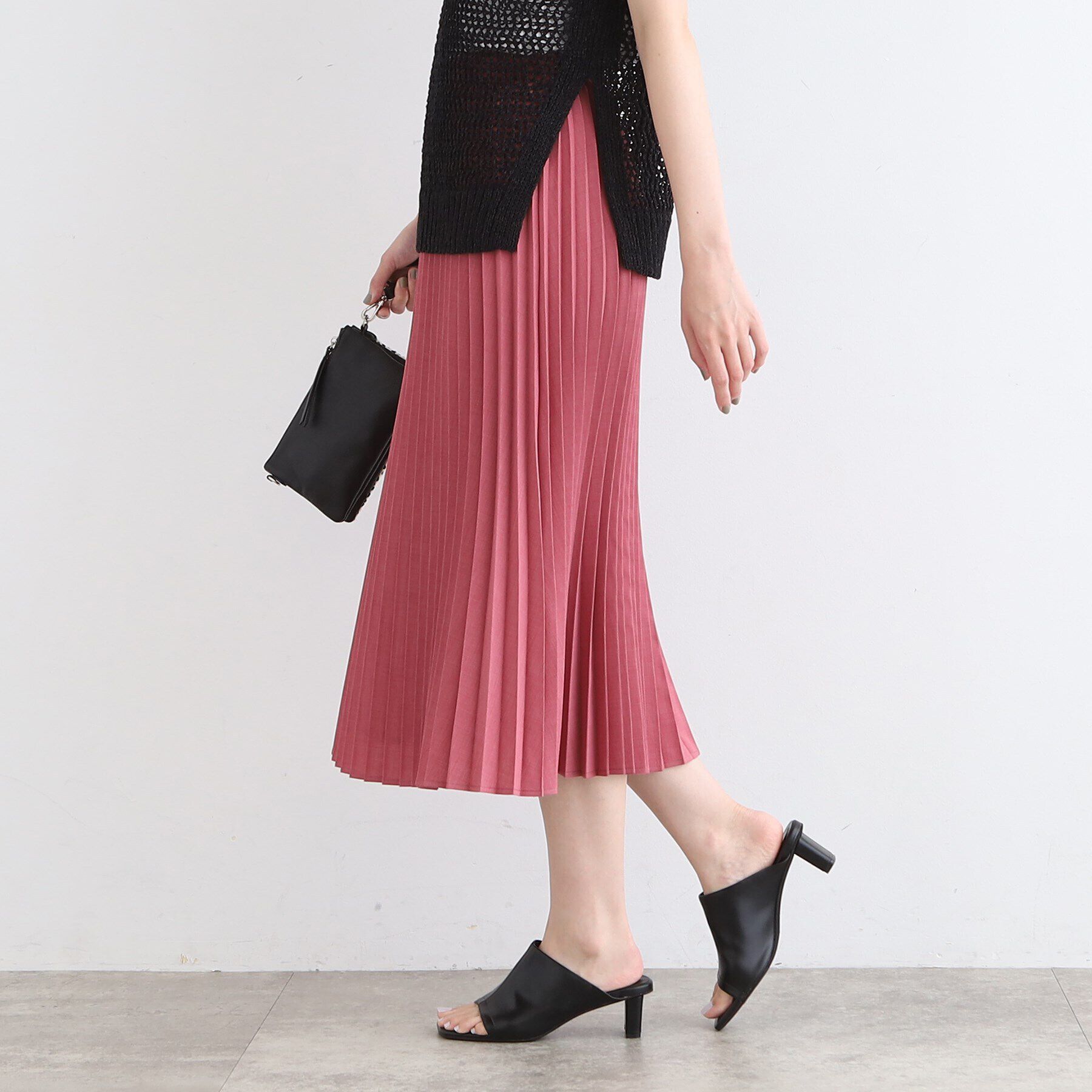 INDIVI「【洗える／リバーシブル】シフォンプリーツ スカート」|スカート|