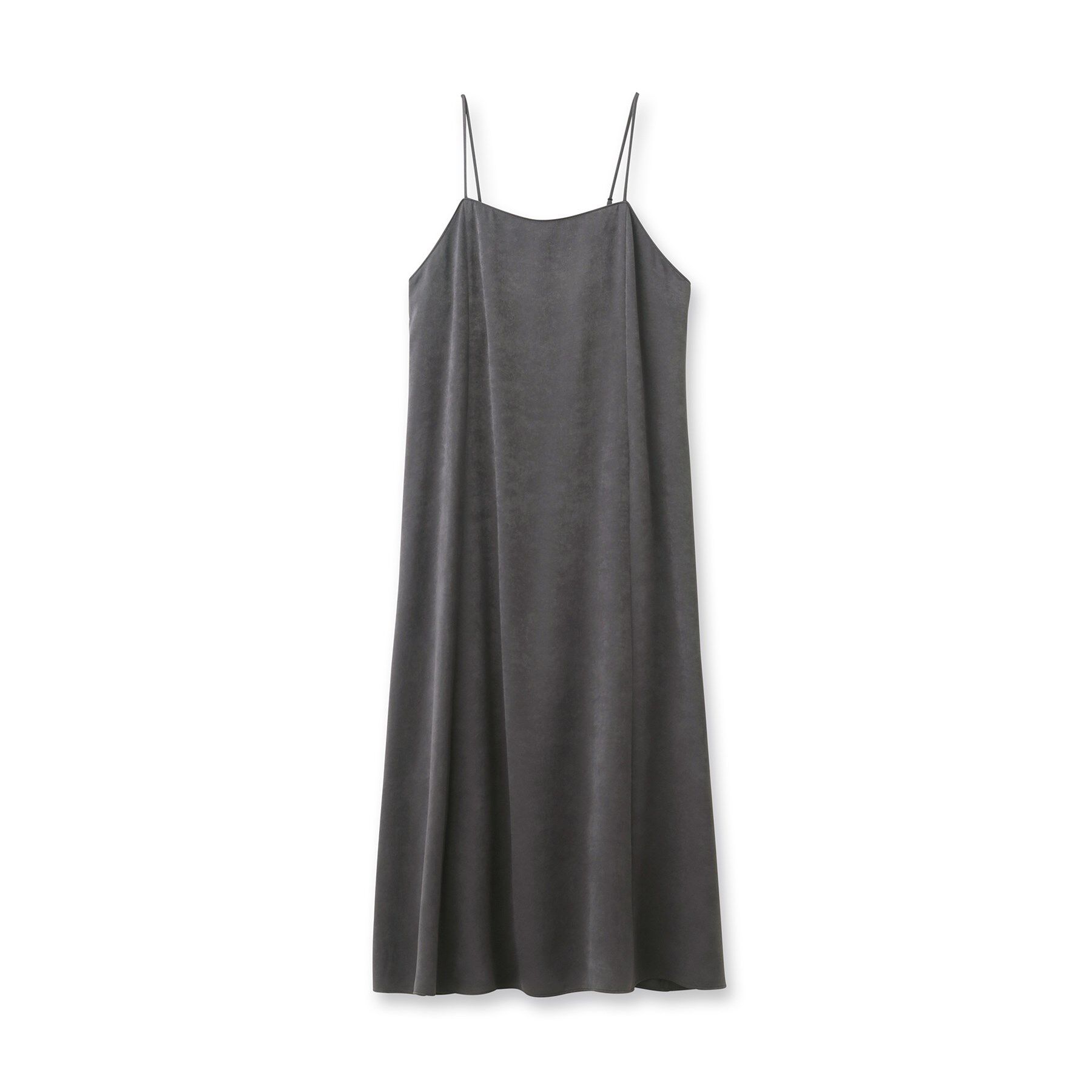 INDIVI「【洗える／UVケア】スエード調サテンキャミワンピース」|ワンピース|