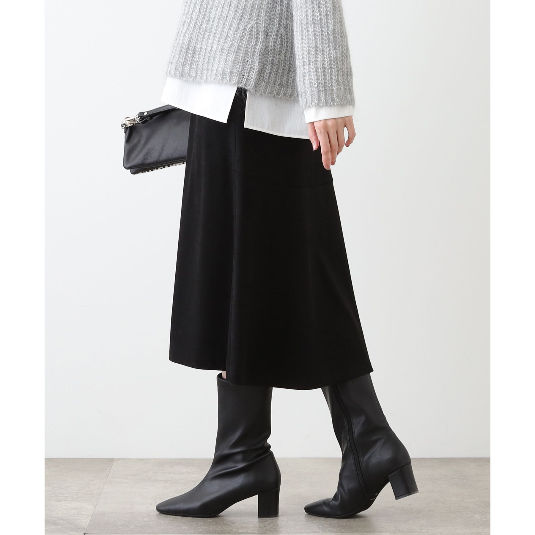 INDIVI「【洗える／UVケア】スエード調フレアスカート」|スカート|