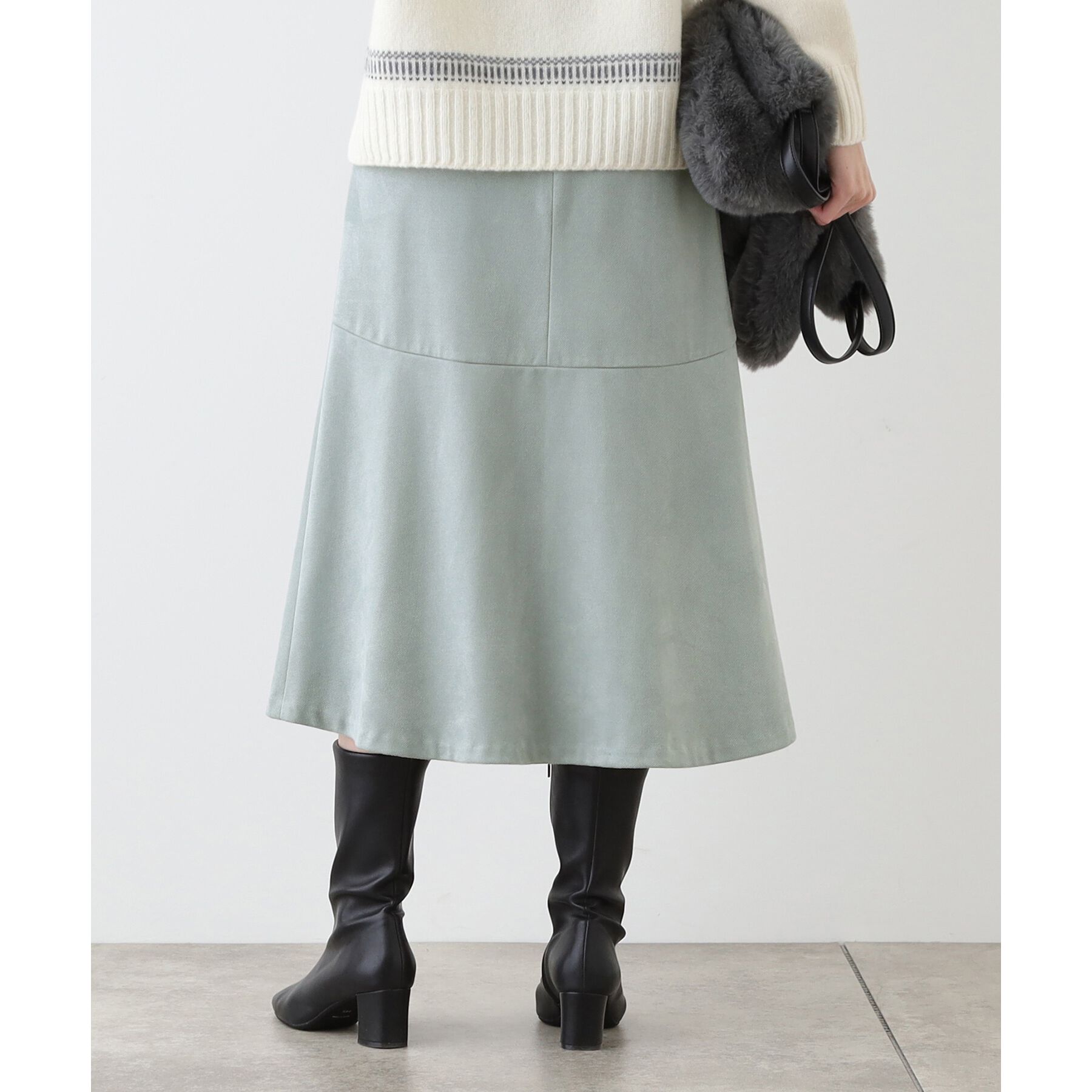 INDIVI「【洗える／UVケア】スエード調フレアスカート」|スカート|