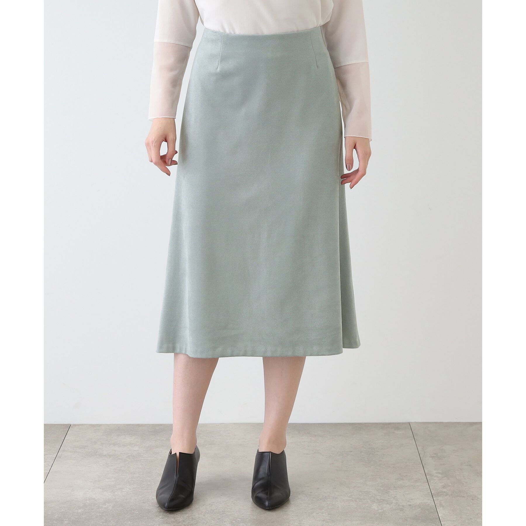 INDIVI「【洗える／UVケア】スエード調フレアスカート」|スカート|