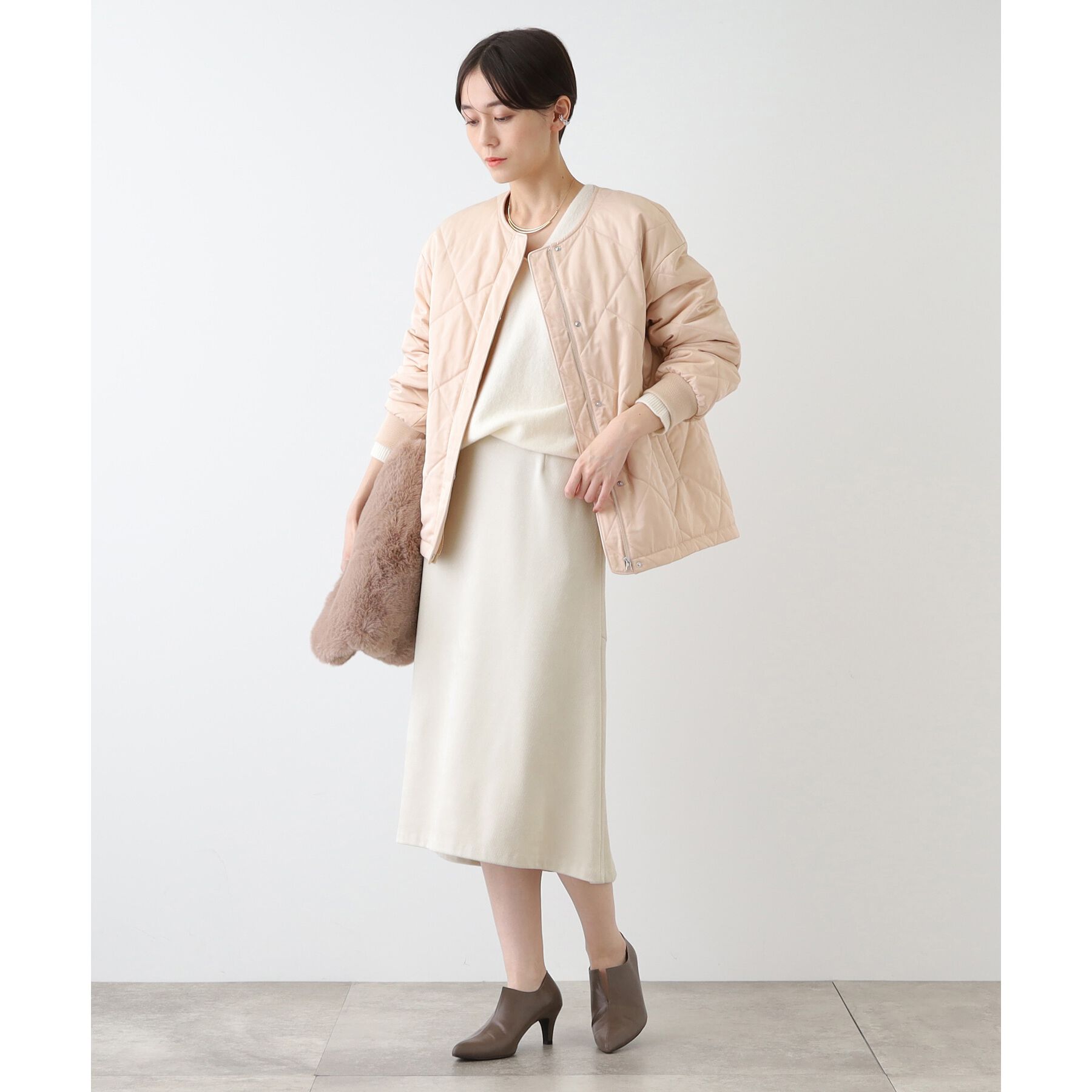 INDIVI「【洗える／UVケア】スエード調フレアスカート」|スカート|