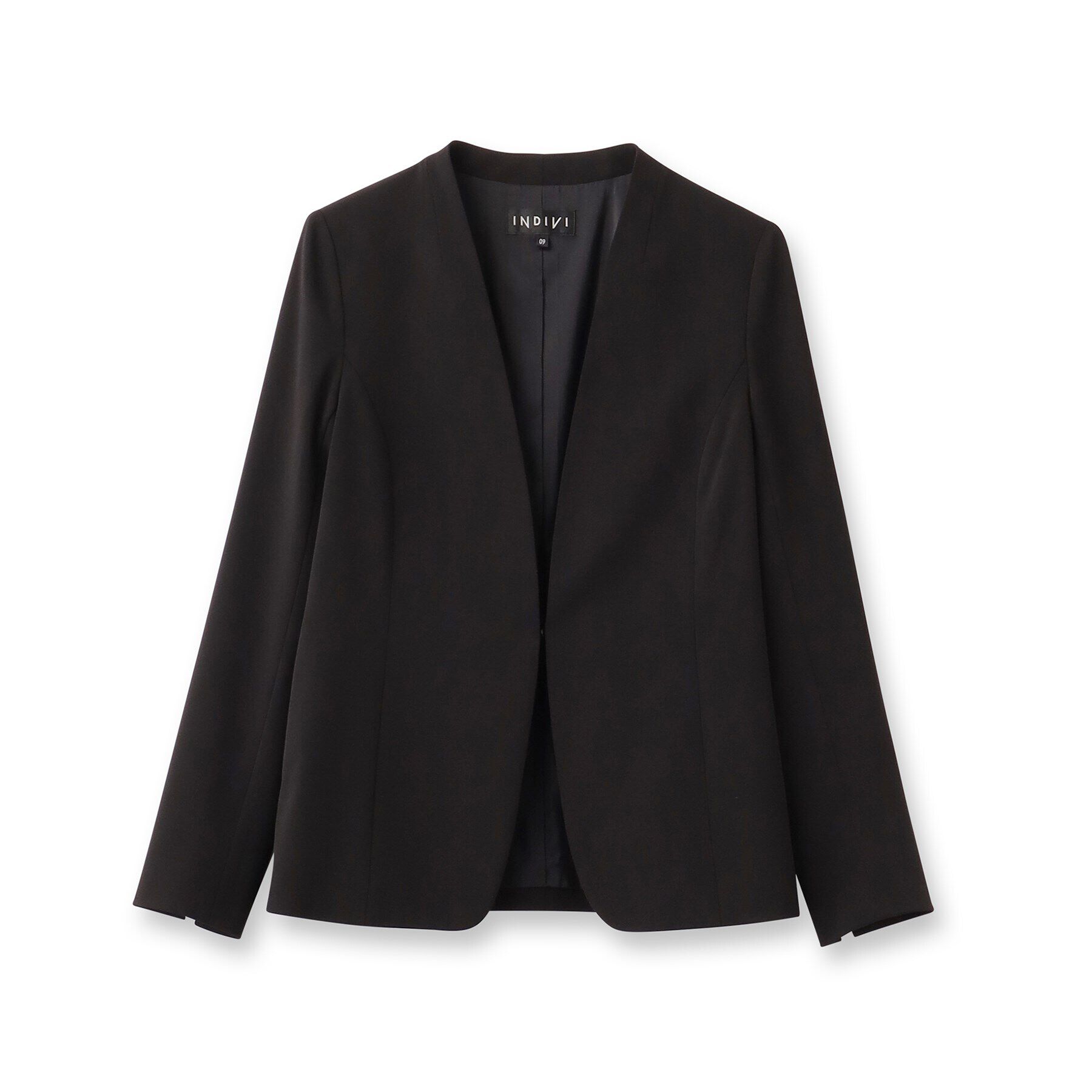 INDIVI「【洗える／UVケア／スーツ】ストレッチノーカラージャケット」|スーツ|
