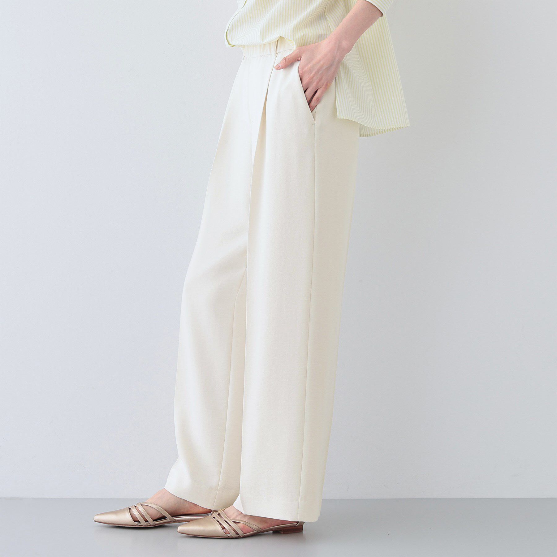 INDIVI「【着る日傘/遮熱/UVケア】ワイドパンツ」|スーツ|