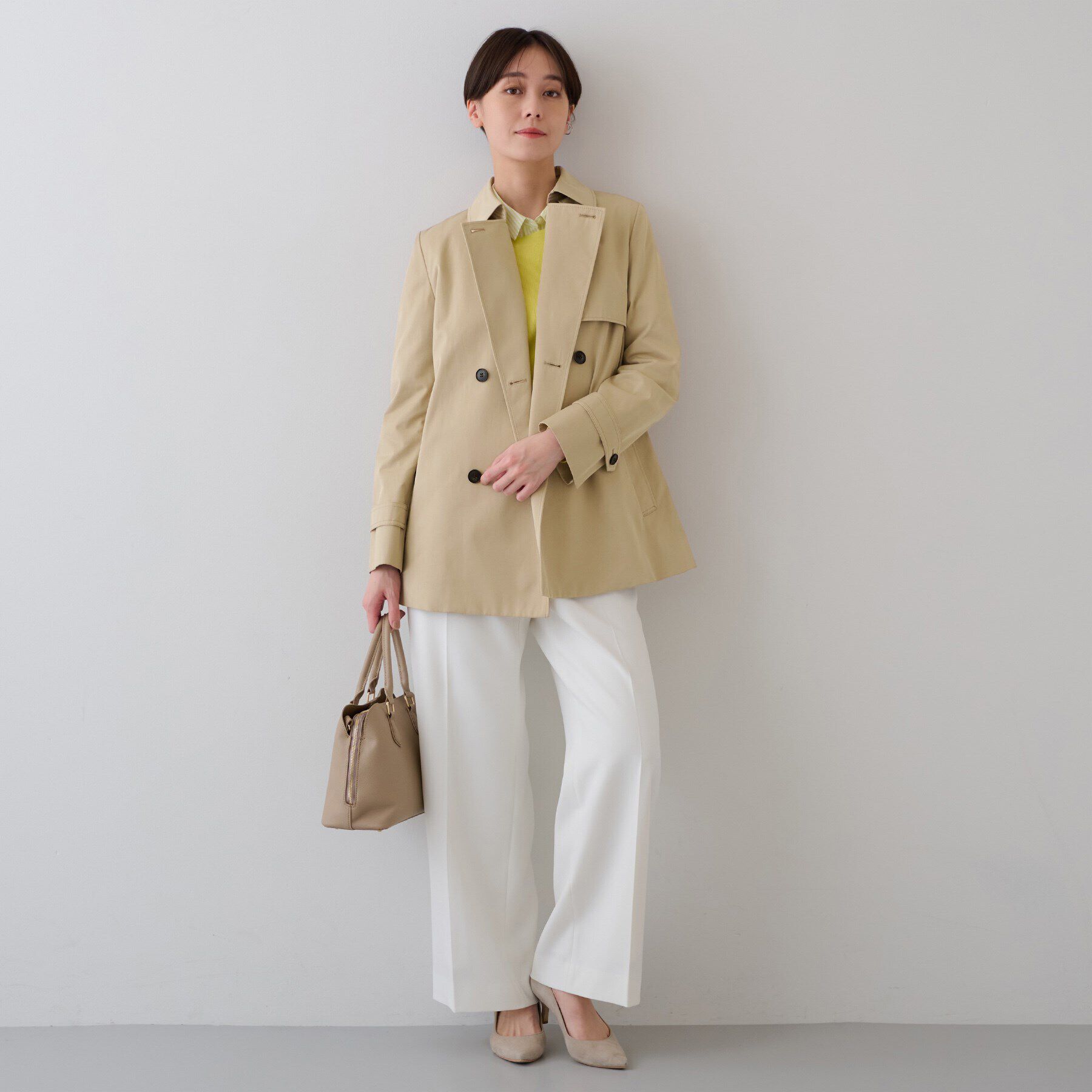 INDIVI「【撥水／UVケア】ミドル丈トレンチコート」|トレンチコート|