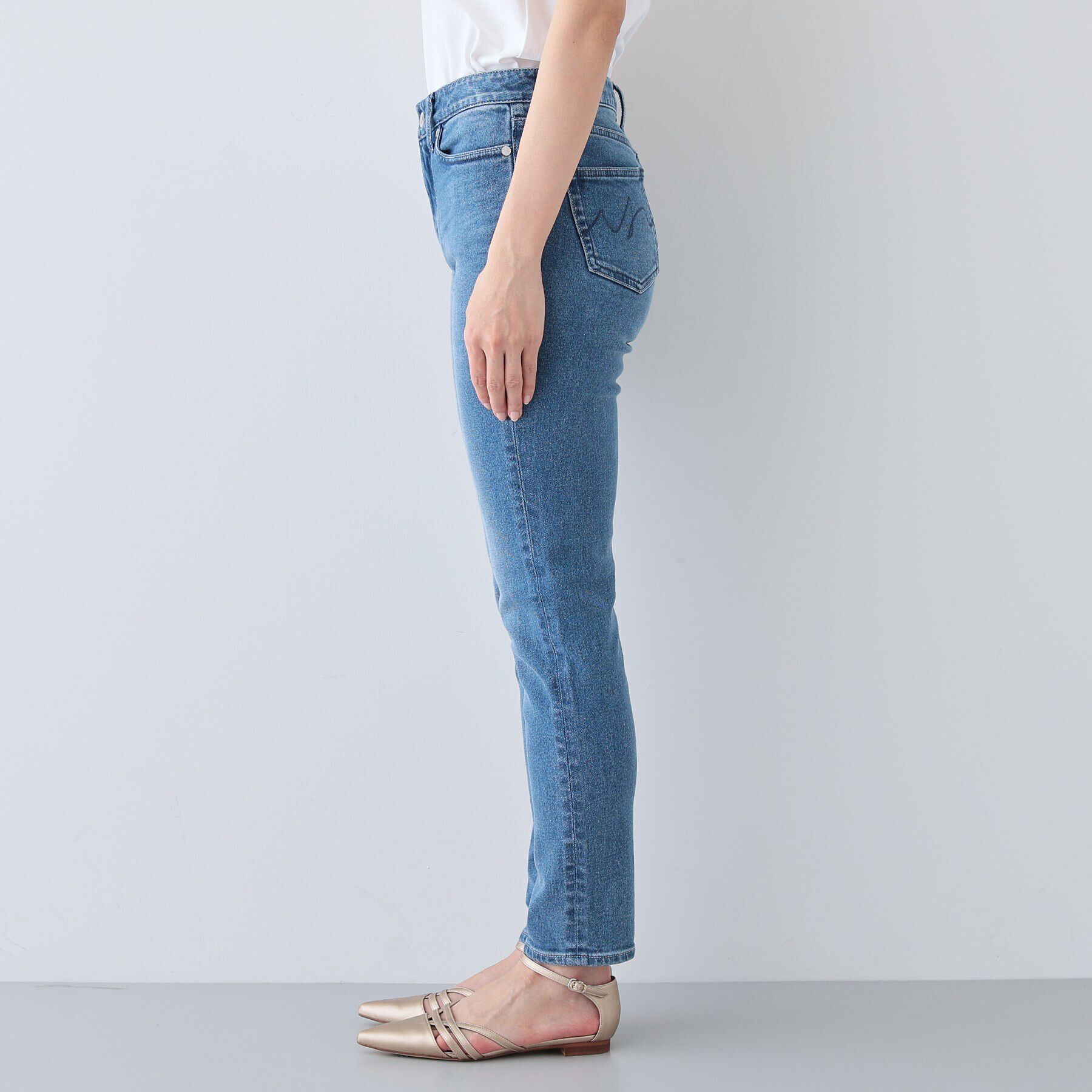 INDIVI「【通年活躍！褒められデニム】スキニー デニムパンツ」|デニム|