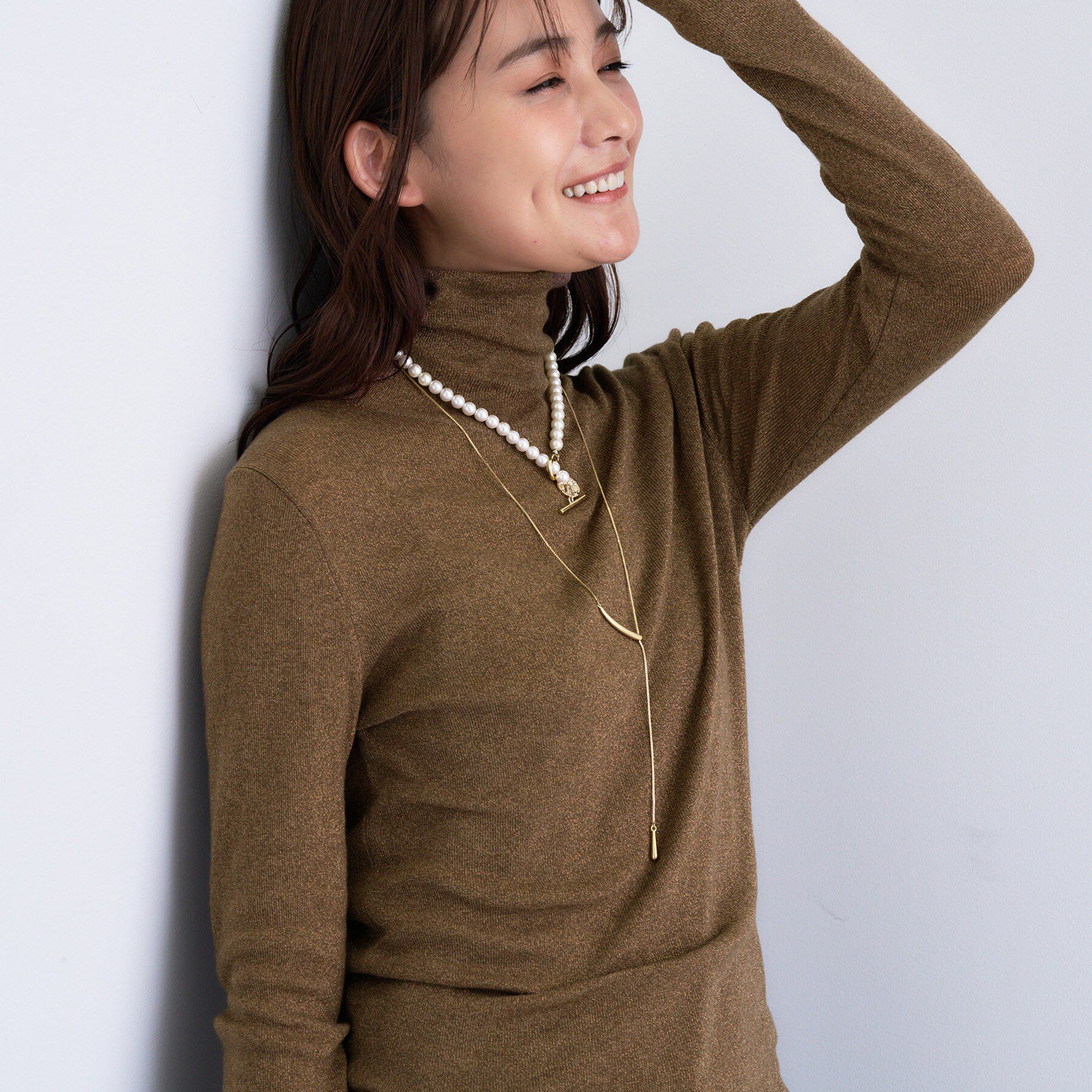 INDIVI「【洗える／薄手／ラメ】シアーラメニット」|ニット・セーター|