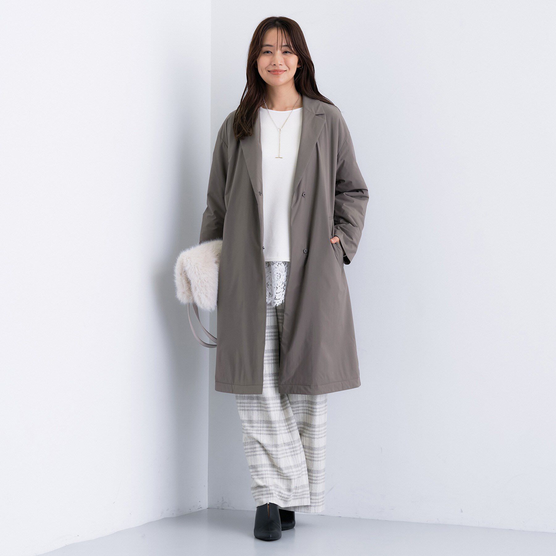 INDIVI「【超軽量／蓄熱】ライトパフチェスターコート」|ダウン|