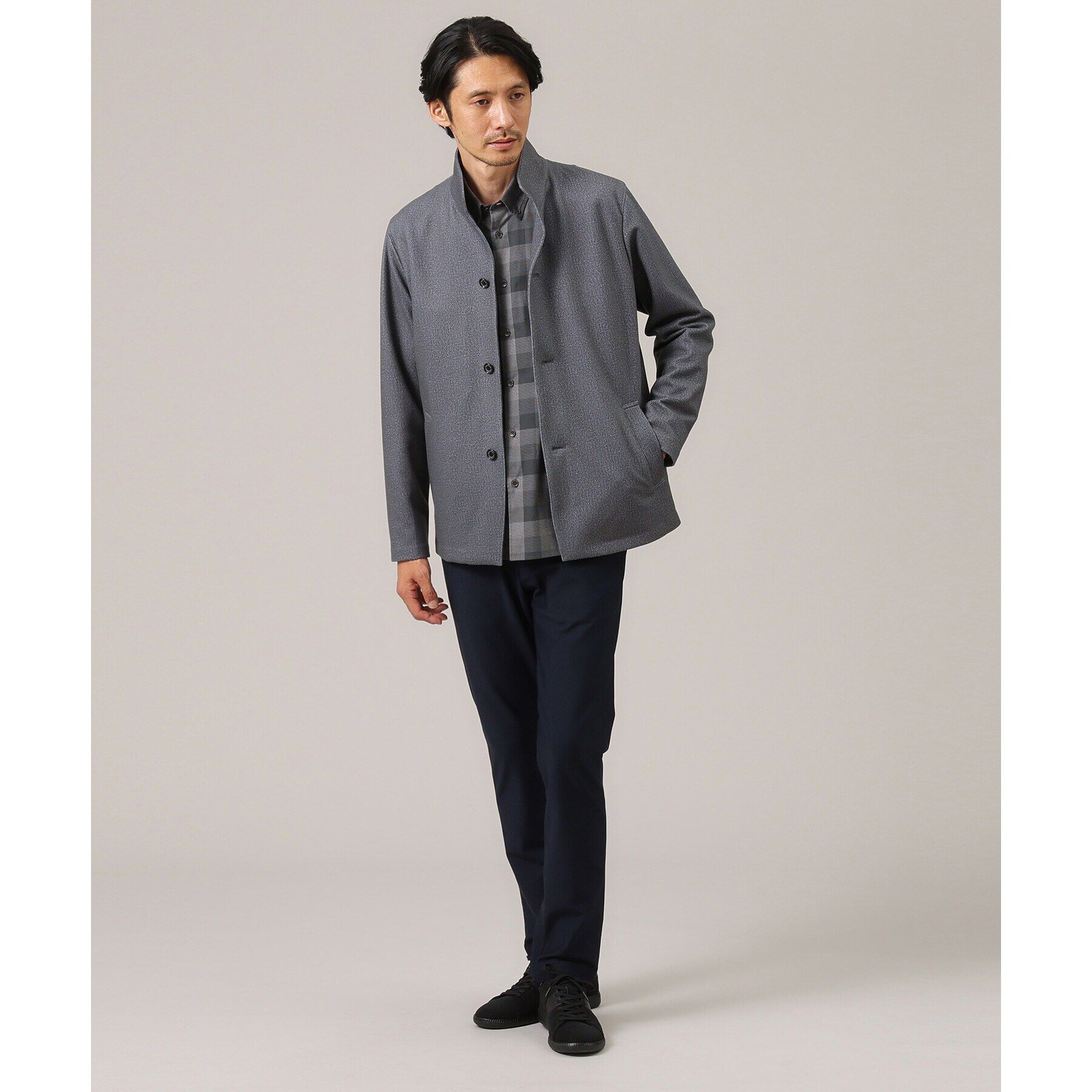 TAKEO KIKUCHI「【DOWN FABRIC】ダウンファブリック スタンドカラーブルゾン」|ブルゾン・スタジャン|