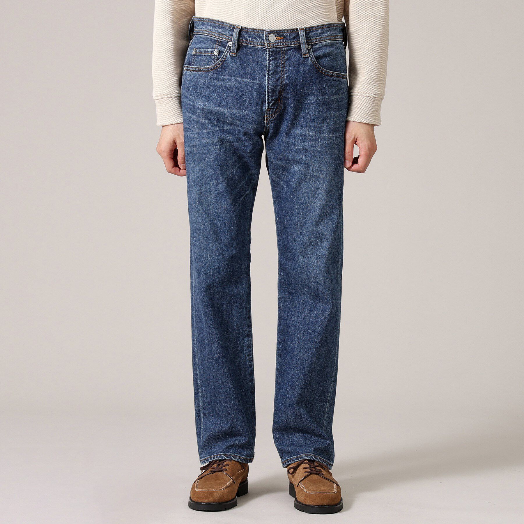 TAKEO KIKUCHI「【モンスターストレッチ】日本製 ウォッシュド デニムパンツ」|デニム|