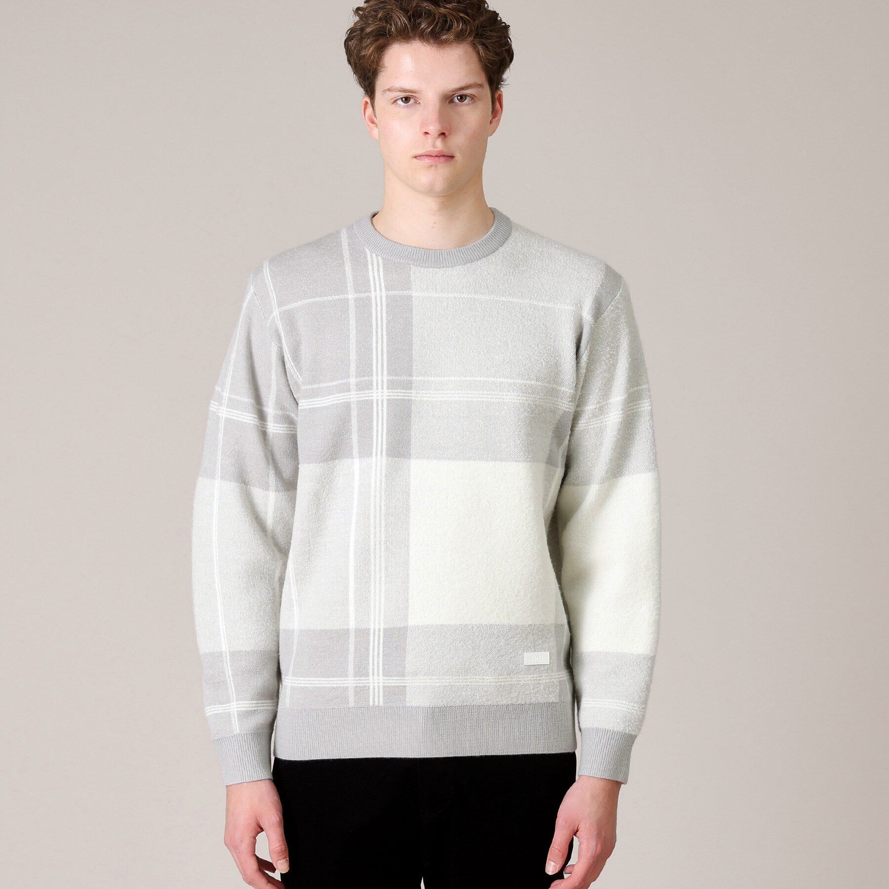 TAKEO KIKUCHI「ビッグチェック プルオーバー ニット」|ニット・セーター|