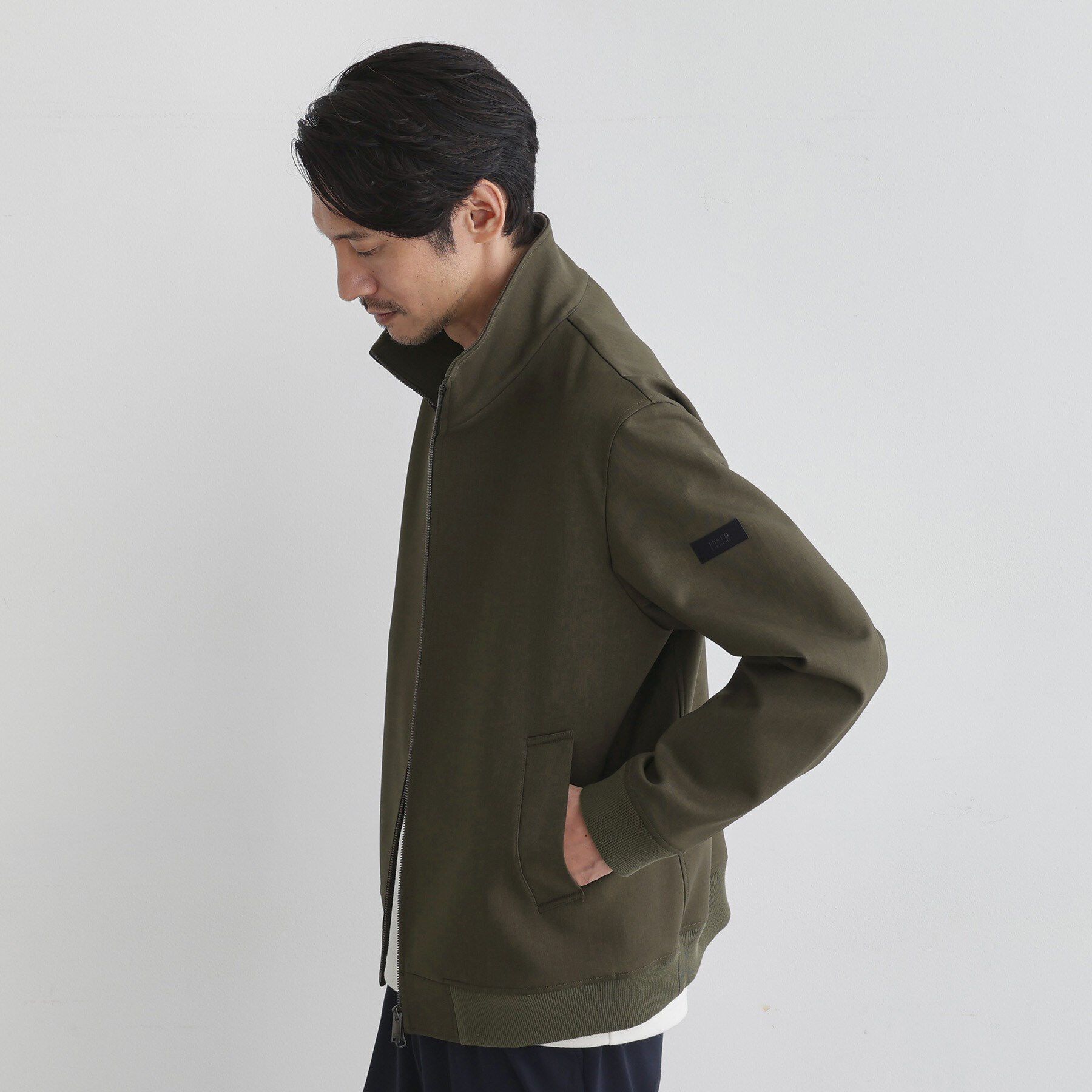 TAKEO KIKUCHI「【JUST ONE LAYER】ダウンファブリック ジップアップ リブ ブルゾン」|ブルゾン・スタジャン|