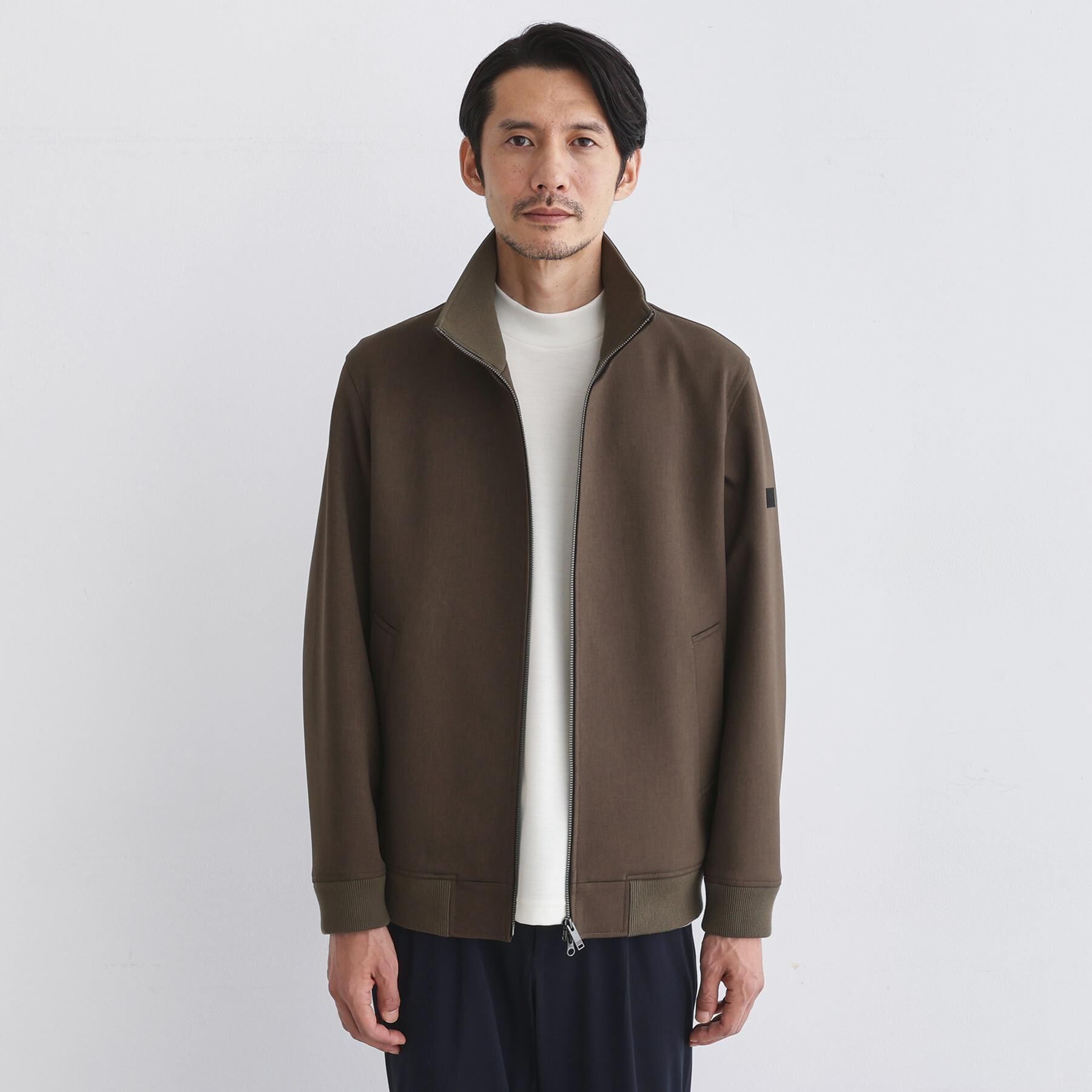 TAKEO KIKUCHI「【JUST ONE LAYER】ダウンファブリック ジップアップ リブ ブルゾン」|ブルゾン・スタジャン|