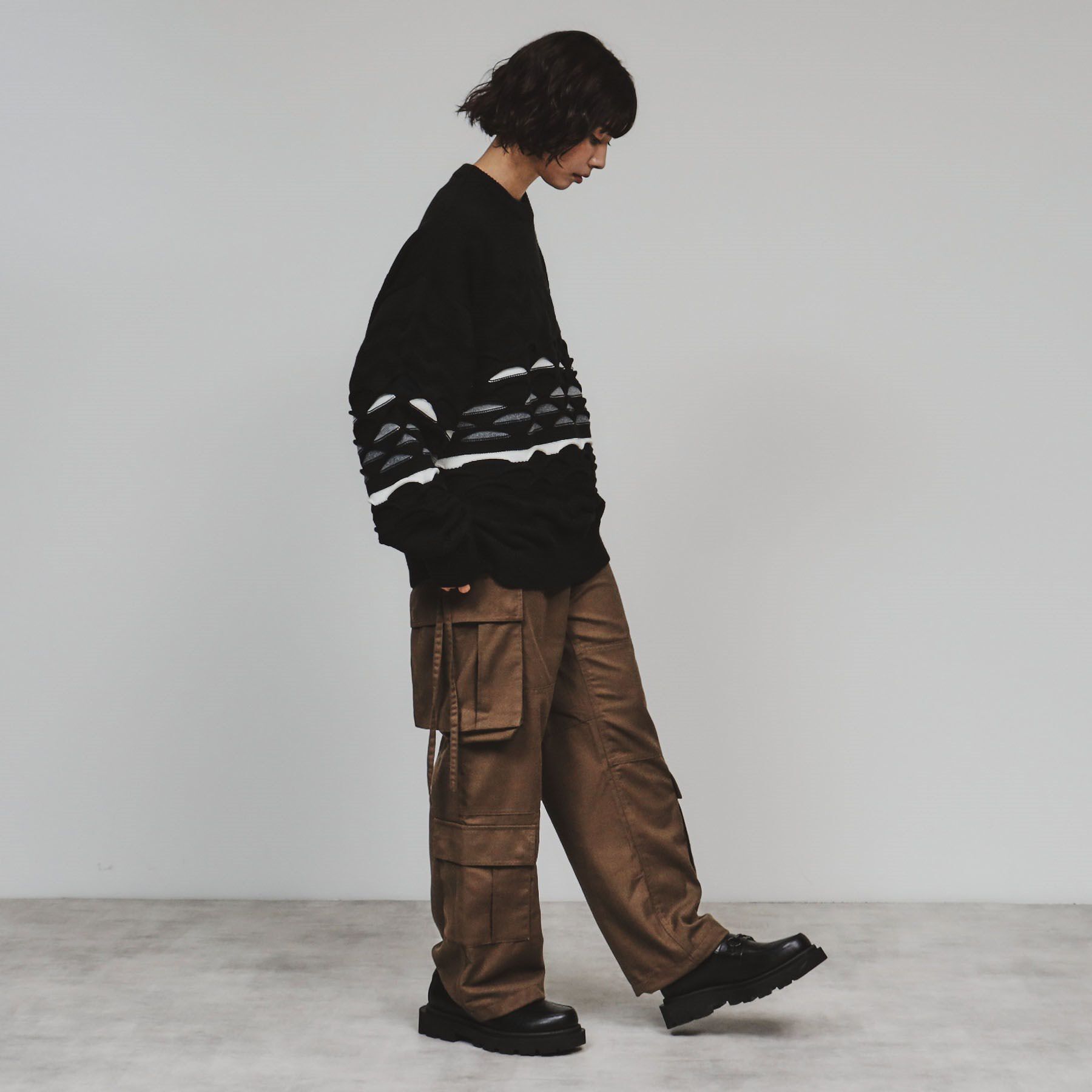 tk.TAKEO KIKUCHI「クージー柄ニットプルオーバー」|ニット・セーター|