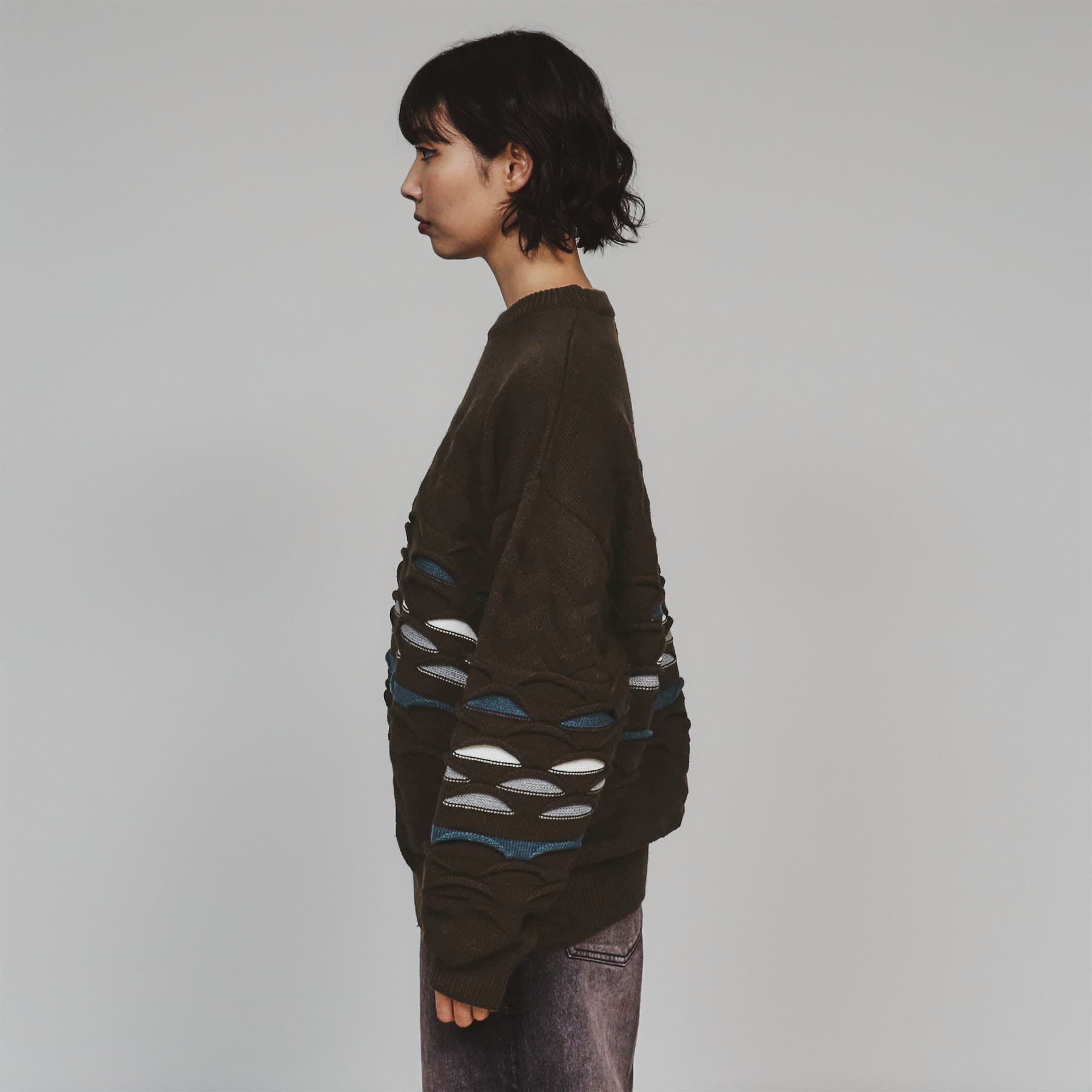 tk.TAKEO KIKUCHI「クージー柄ニットプルオーバー」|ニット・セーター|