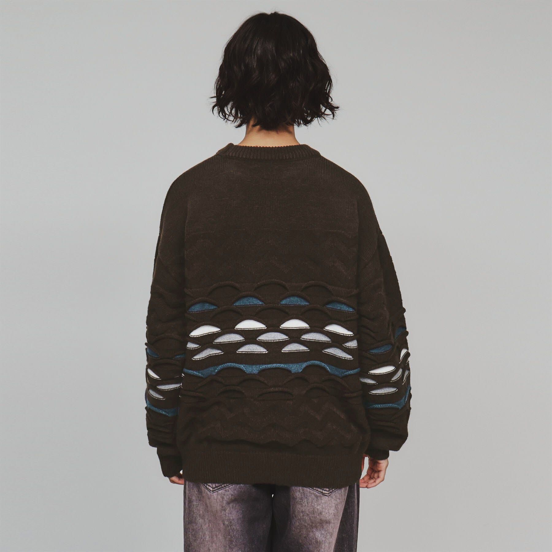 tk.TAKEO KIKUCHI「クージー柄ニットプルオーバー」|ニット・セーター|