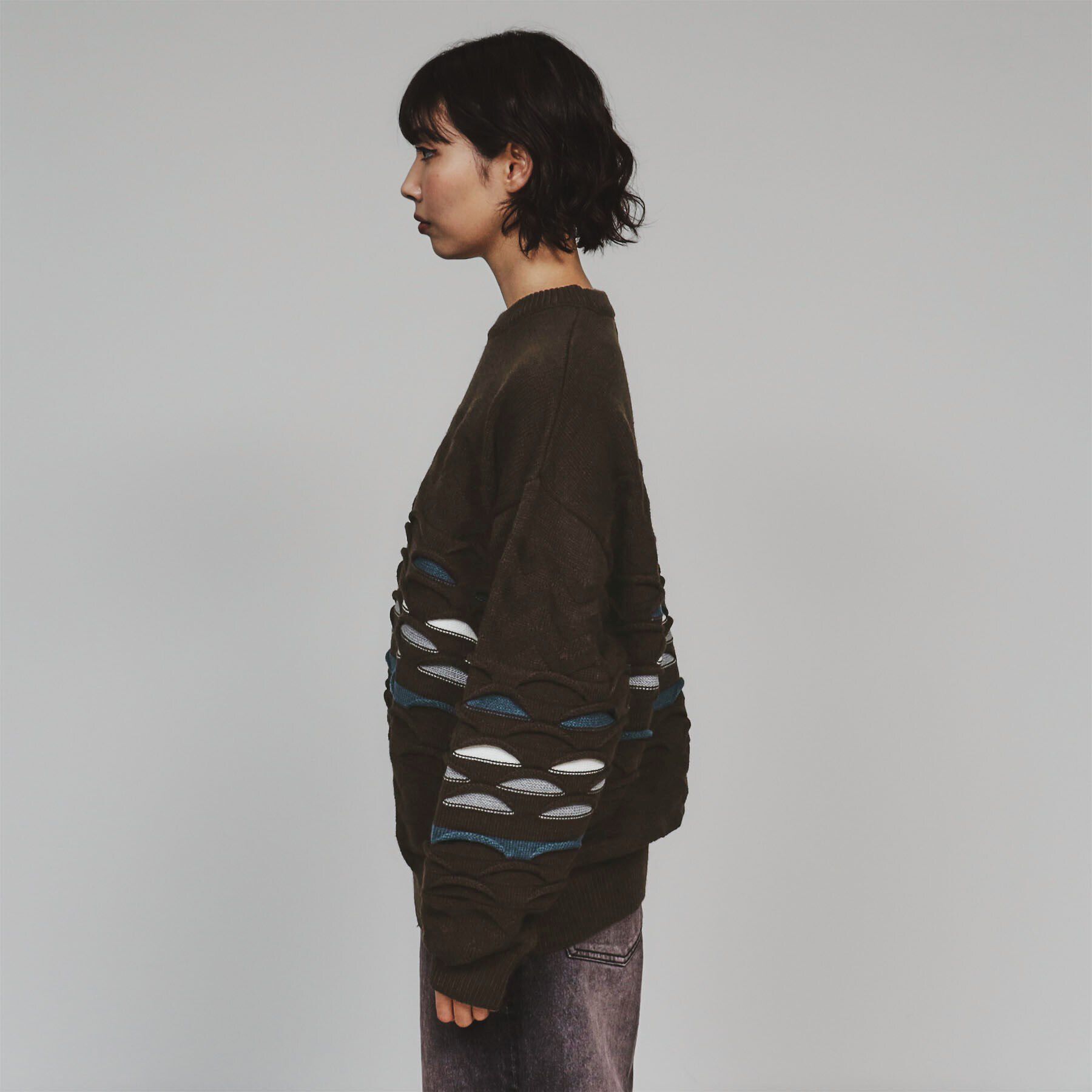 tk.TAKEO KIKUCHI「クージー柄ニットプルオーバー」|ニット・セーター|