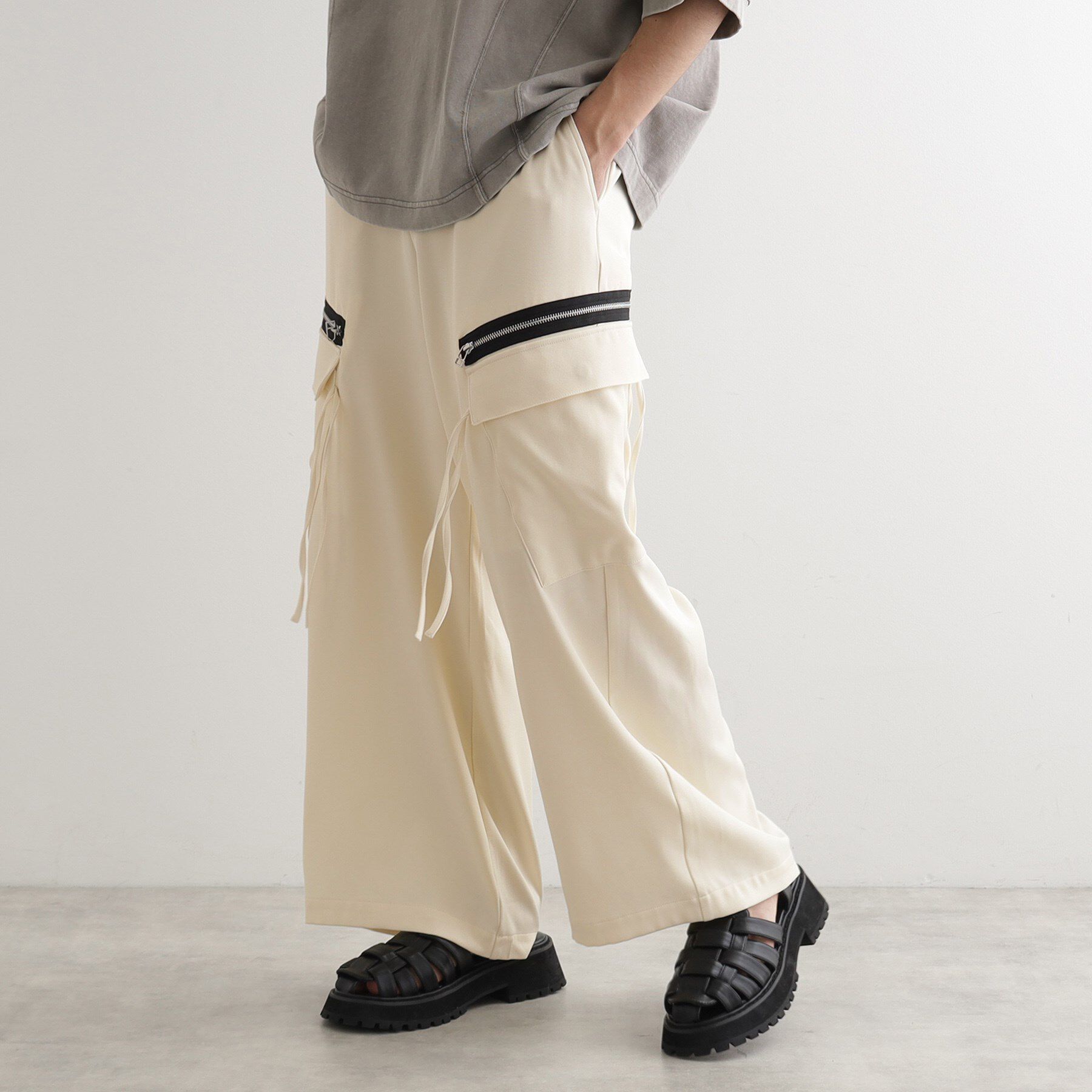 tk.TAKEO KIKUCHI「AラインサイドZIPカーゴパンツ」|その他|