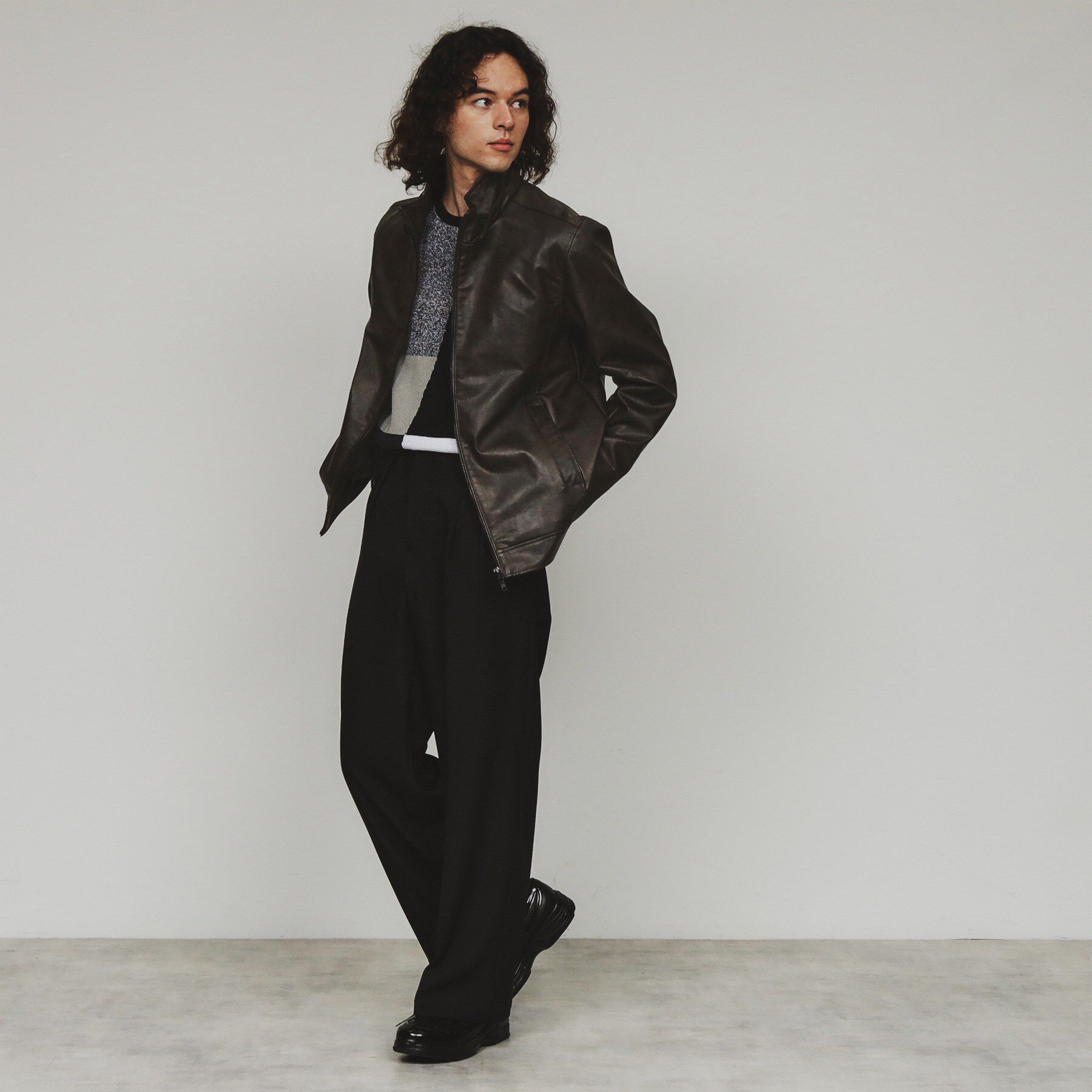 tk.TAKEO KIKUCHI「フードライダースジャケット」|ブルゾン・スタジャン|