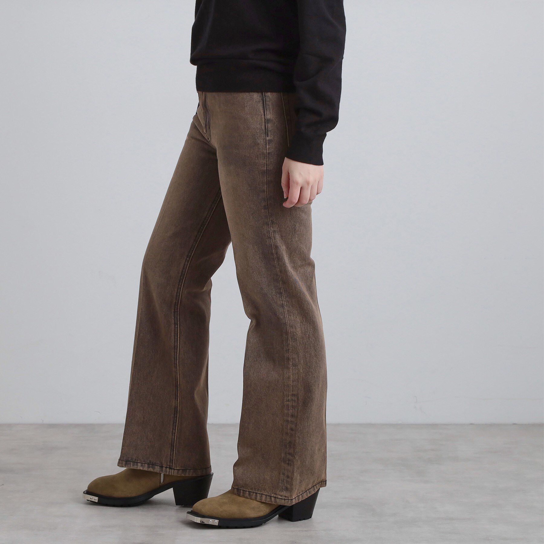 tk.TAKEO KIKUCHI「フレアデニムパンツ」|デニム|