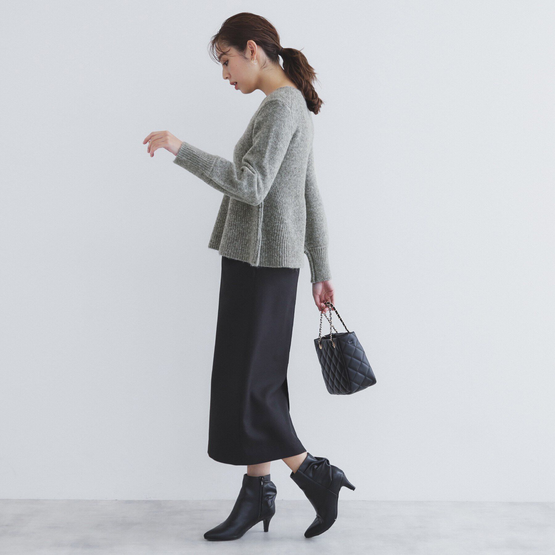 index「ラメペプラムニットトップス【洗濯機洗い可】」|ニット・セーター|